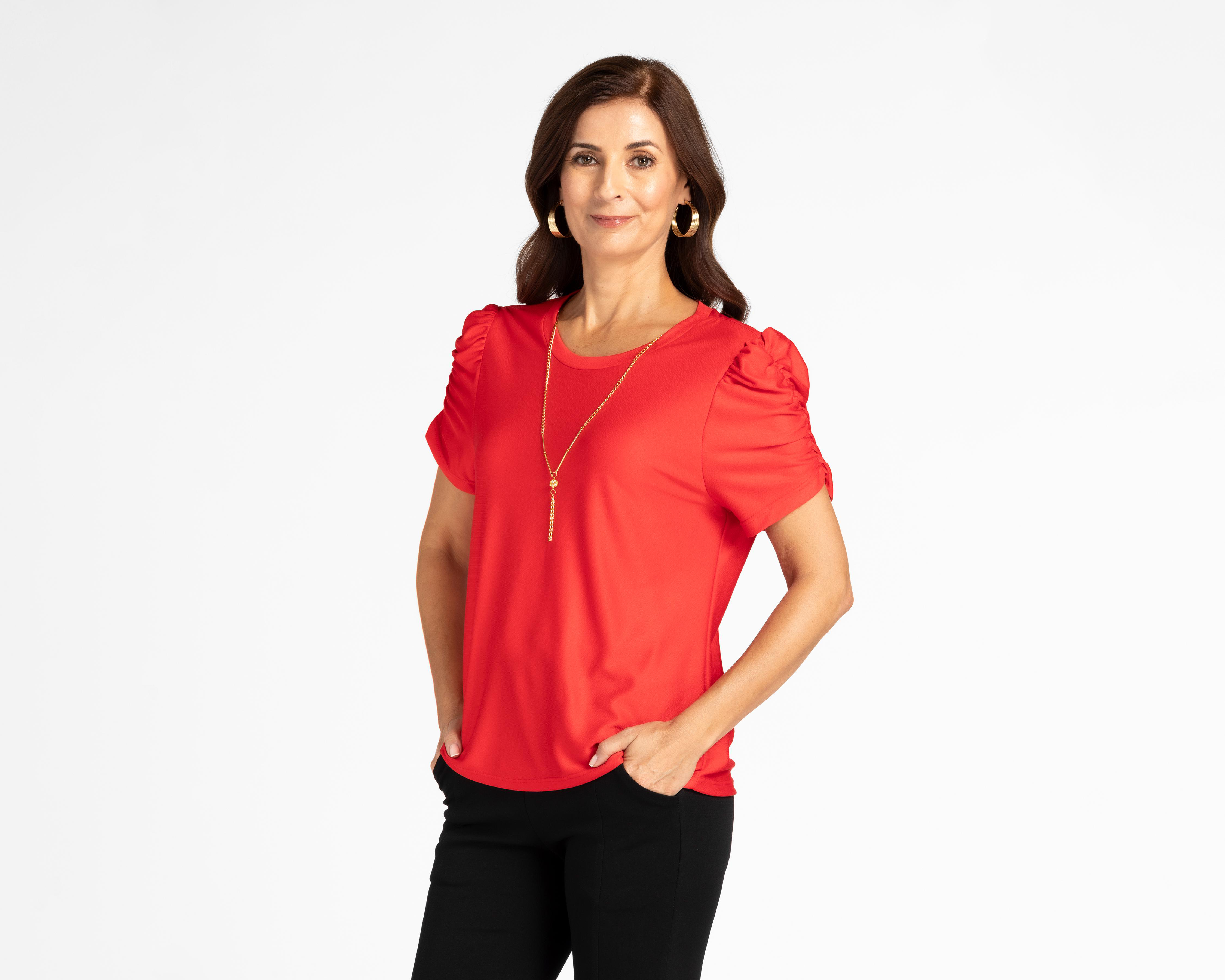 Foto 2 pulgar | Blusa Sahara Mangas Zurcidas con Collar