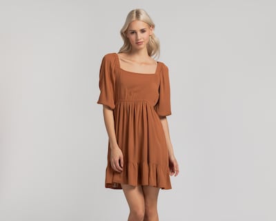 Foto 1 | Vestido Refill Casual Café Manga 3/4