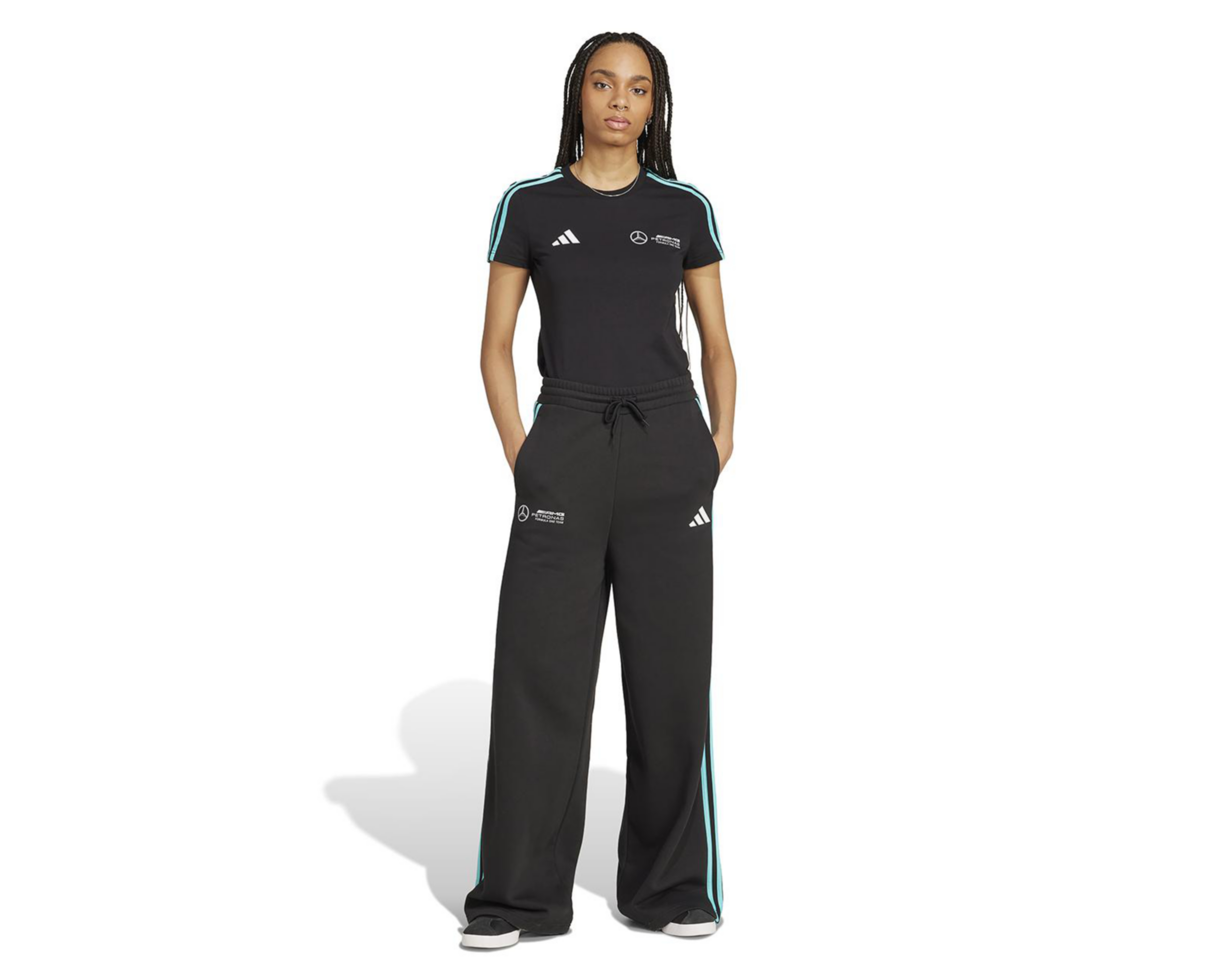 Foto 6 pulgar | Pants Deportivo Adidas Mercedes AMG Petronas Formula One Team para Mujer