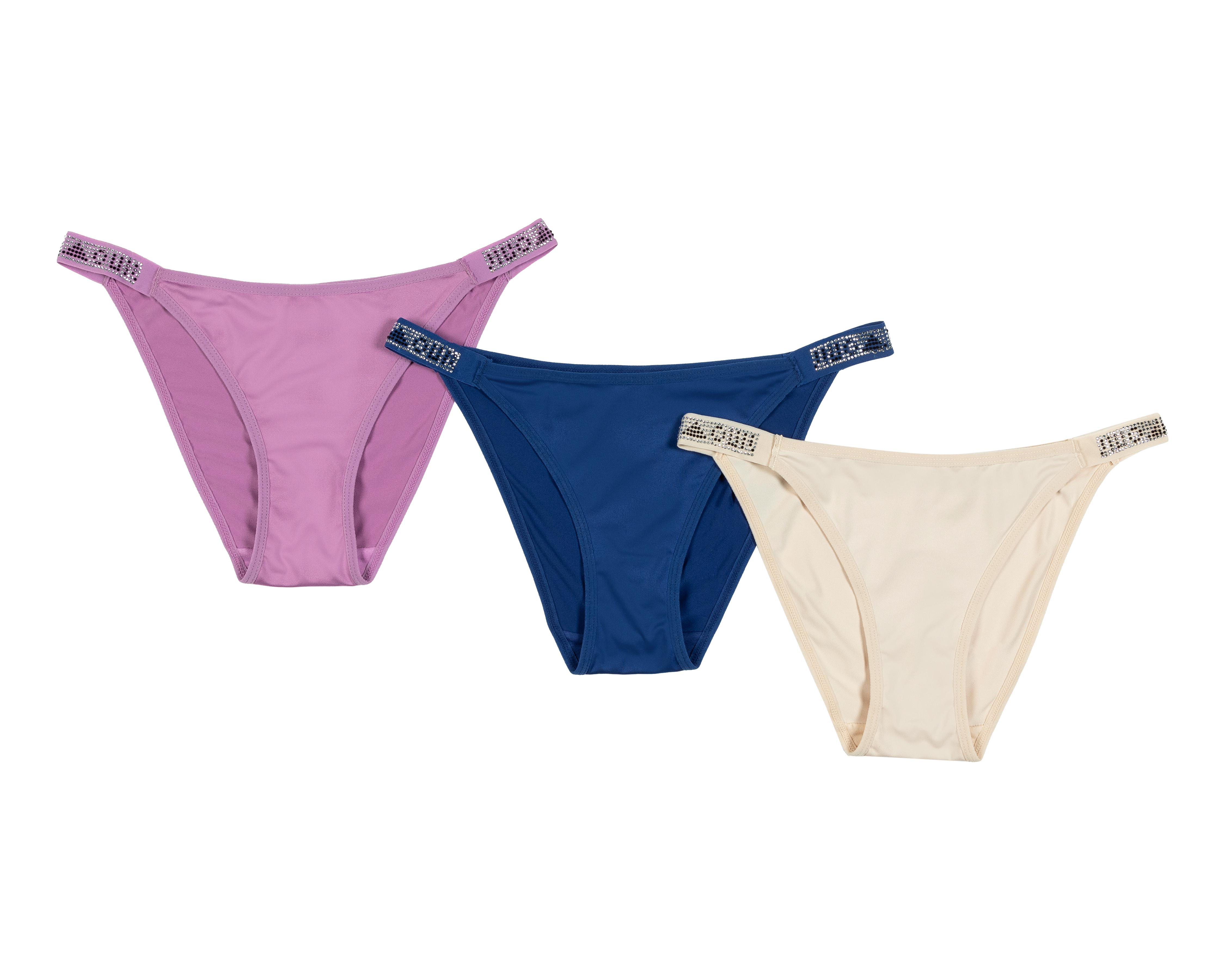 Foto 1 | Pantaleta con Pedrería Lovest para Mujer 3 Piezas
