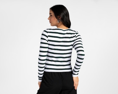 Foto 3 | Playera Refill a Rayas para Mujer
