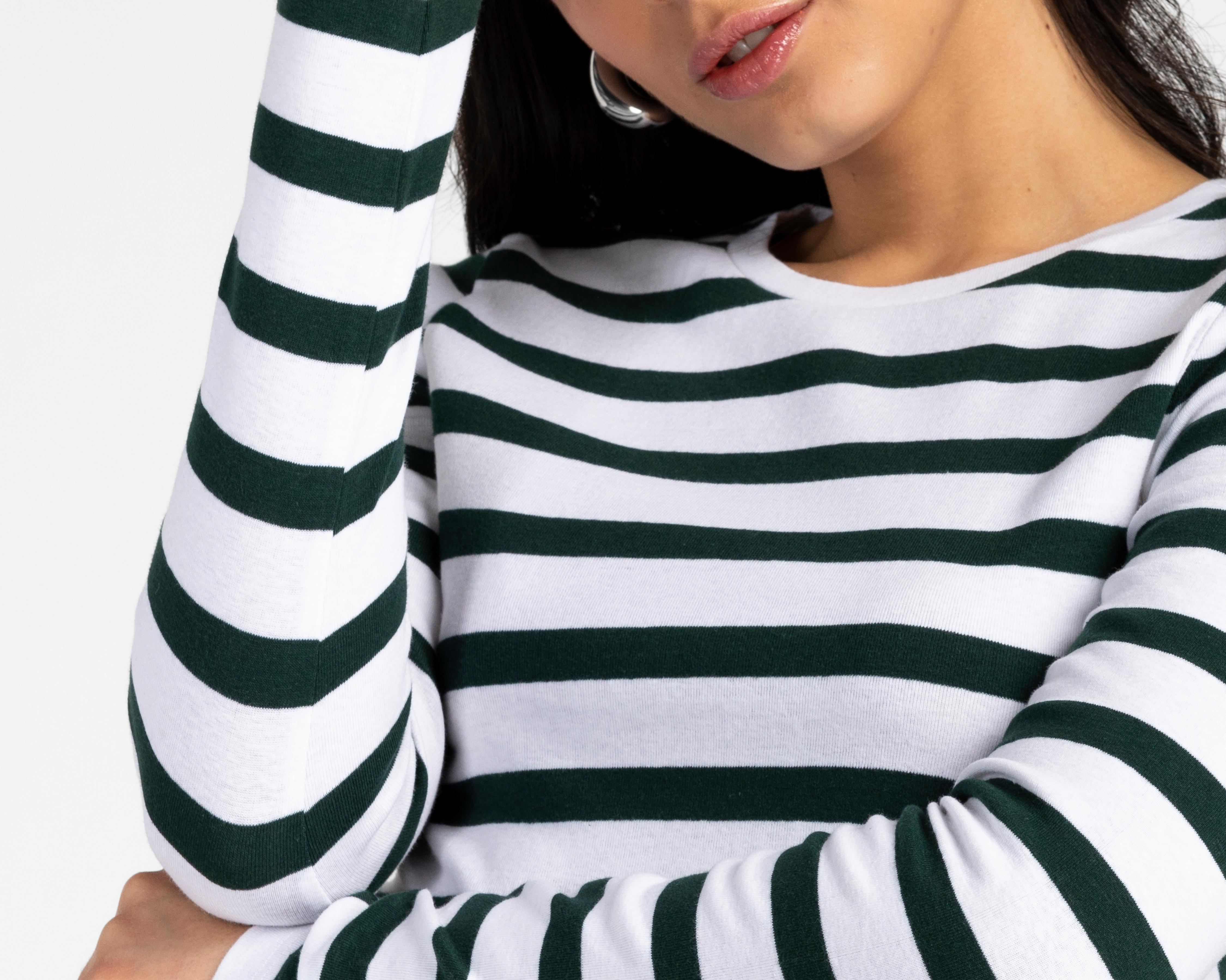 Foto 5 pulgar | Playera Refill a Rayas para Mujer