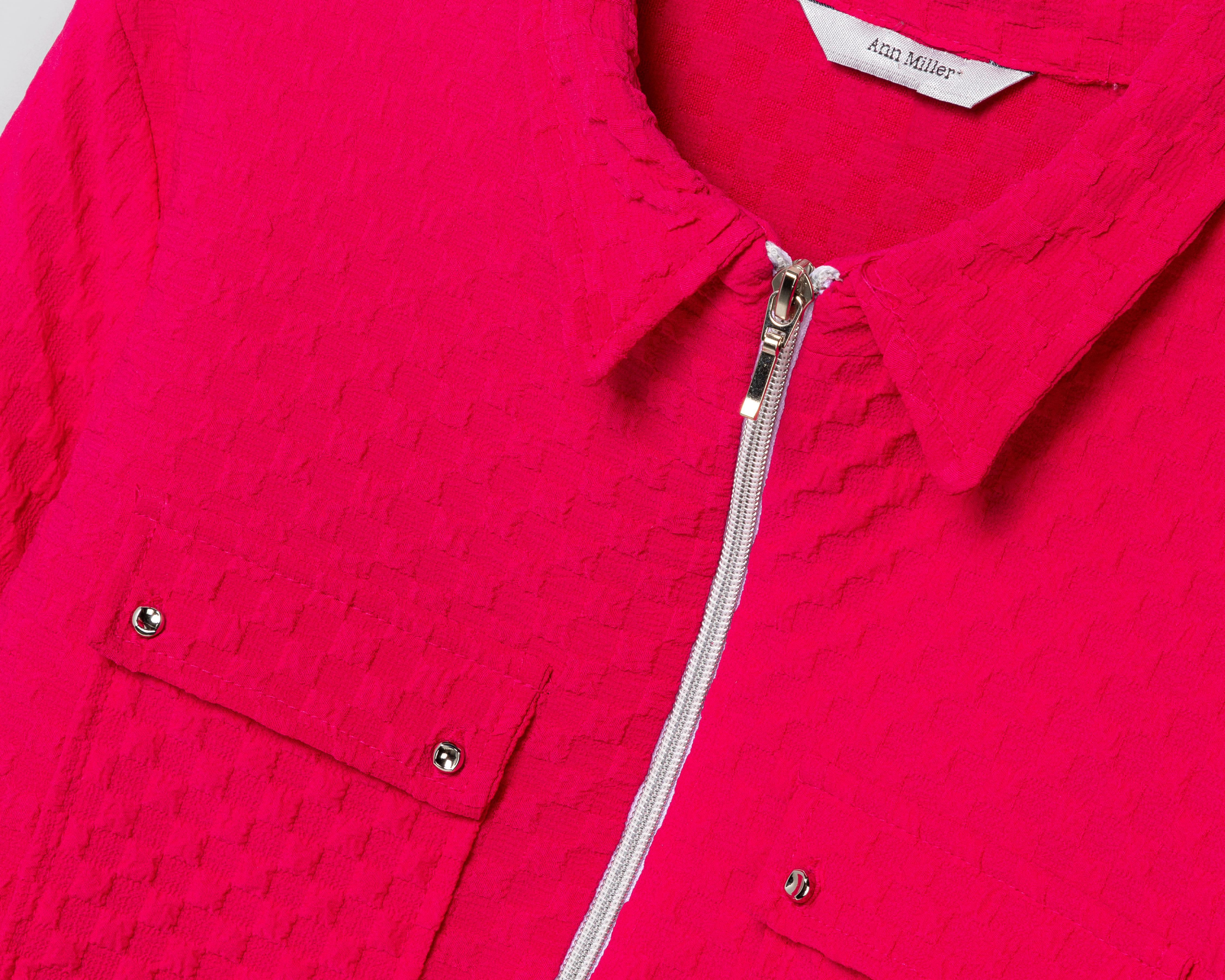 Foto 7 pulgar | Blusa Ann Miller Manga Larga con Cierre
