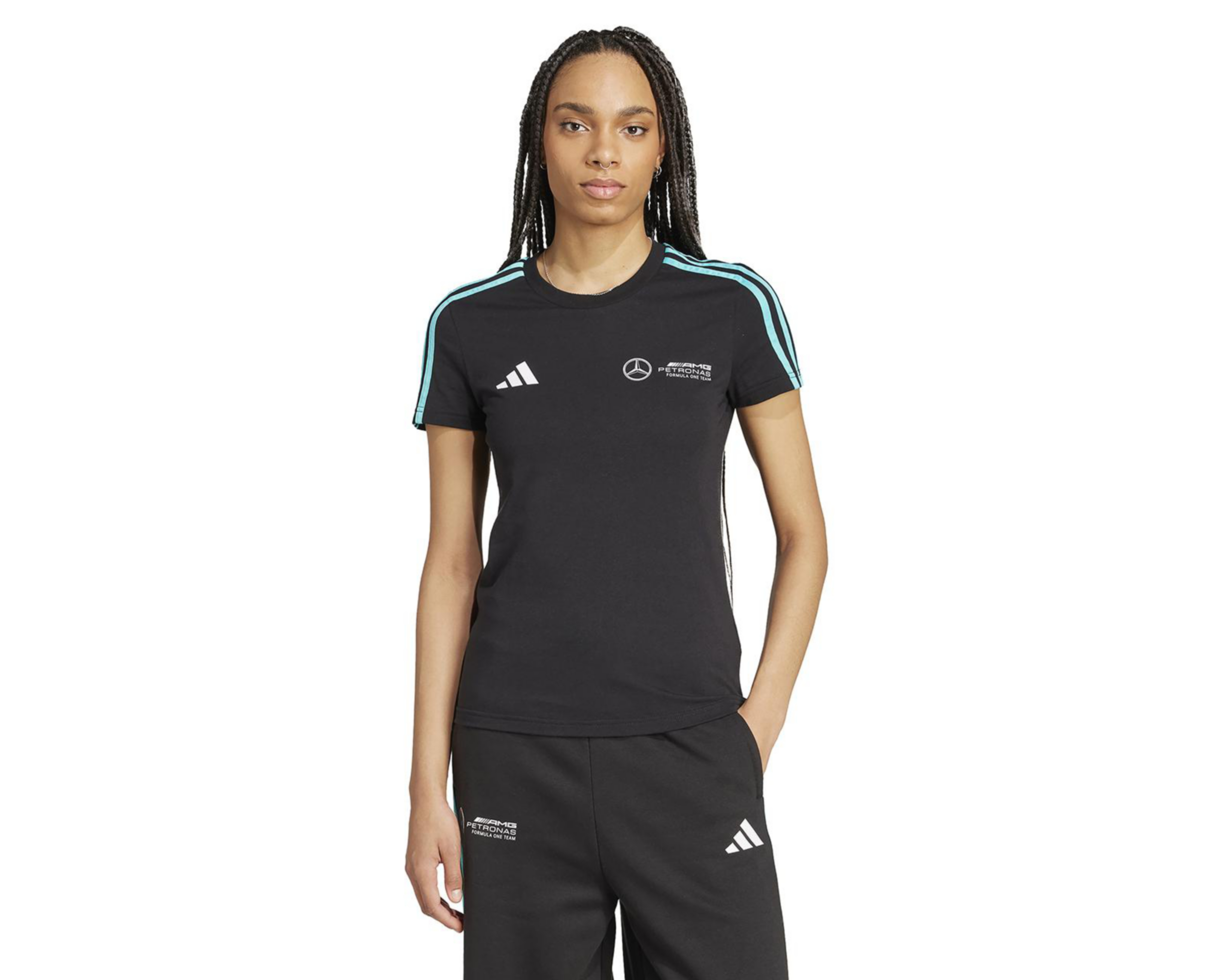 Foto 2 pulgar | Playera AMG Petronas Formula One Team DNA Adidas para Mujer