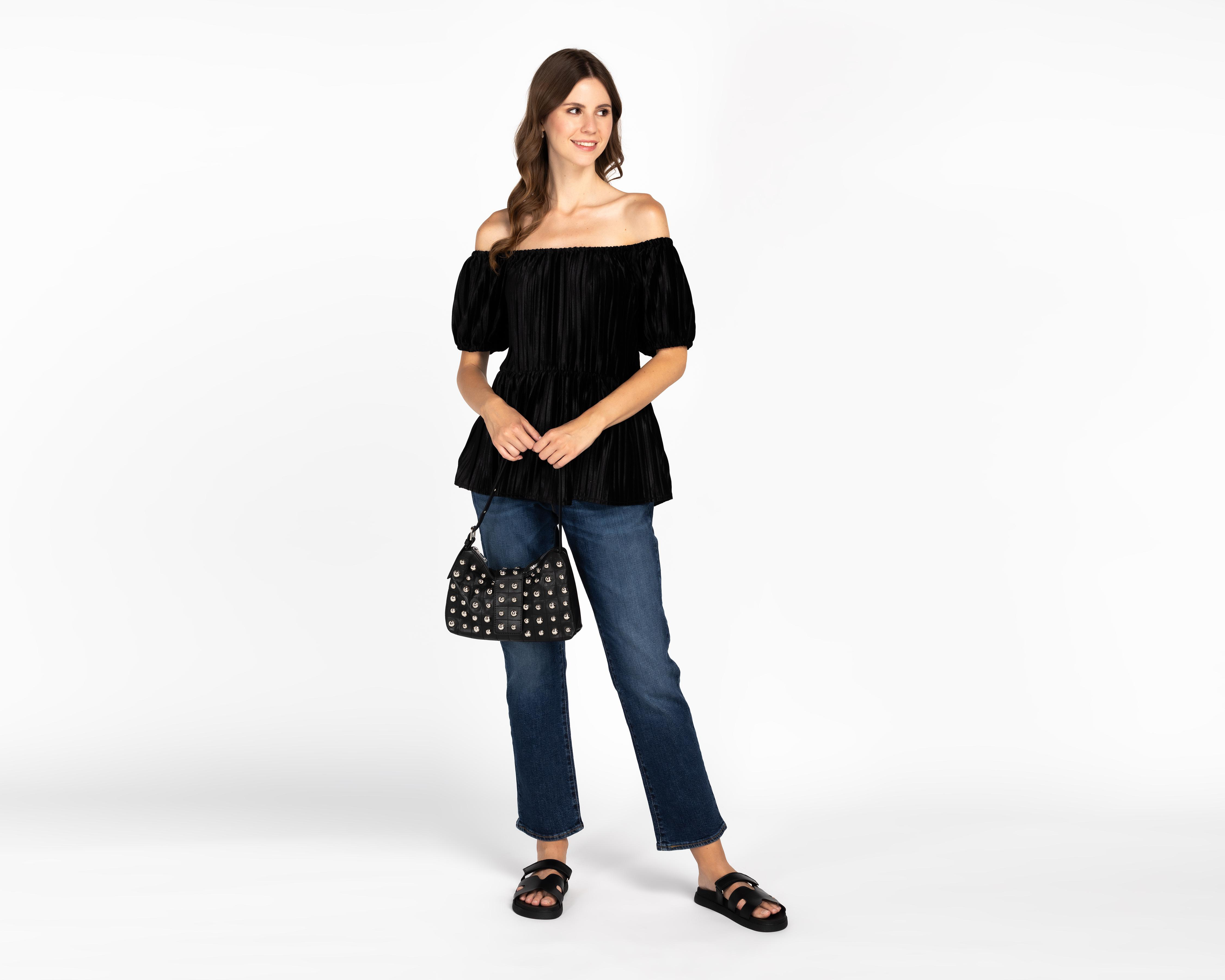 Foto 3 pulgar | Blusa Sahara Negra para Mujer