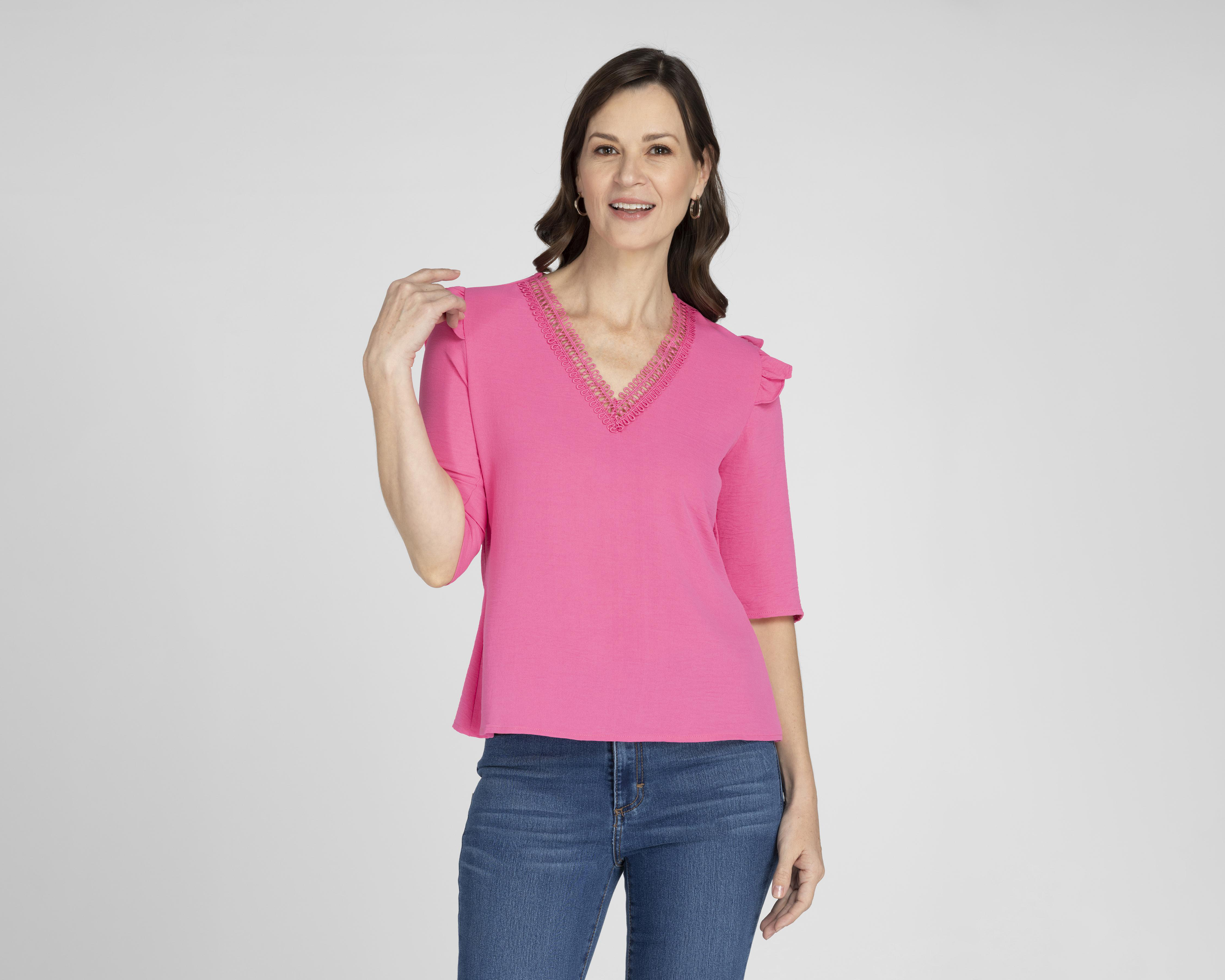 Blusa Ann Miller Rosa Cuello V