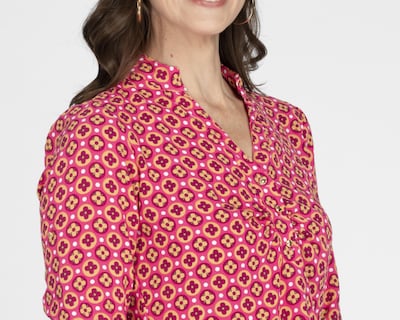 Foto 4 | Blusa Ann Miller Manga 3/4 Estampada