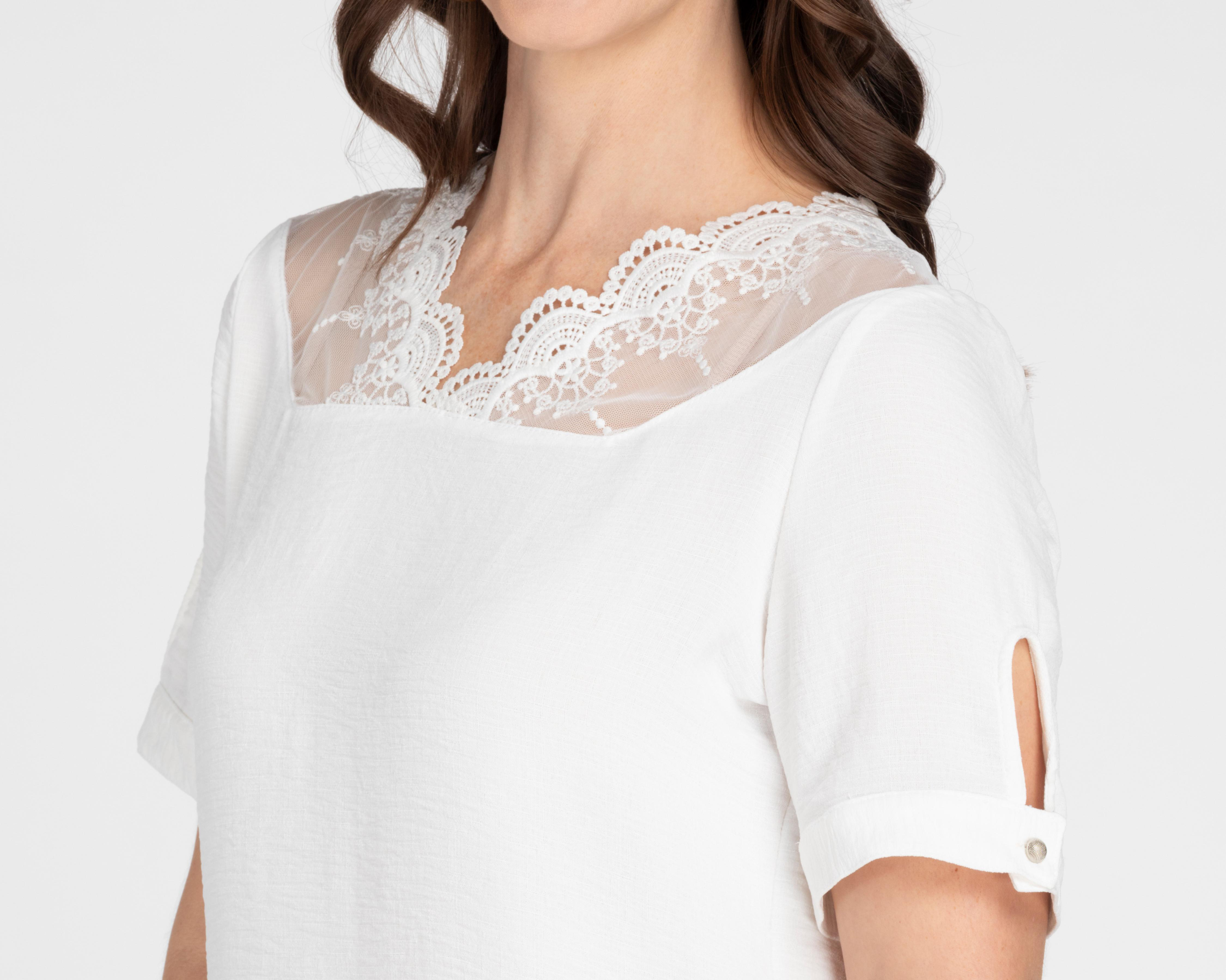 Foto 5 pulgar | Blusa Ann Miller Cuello V con Encaje