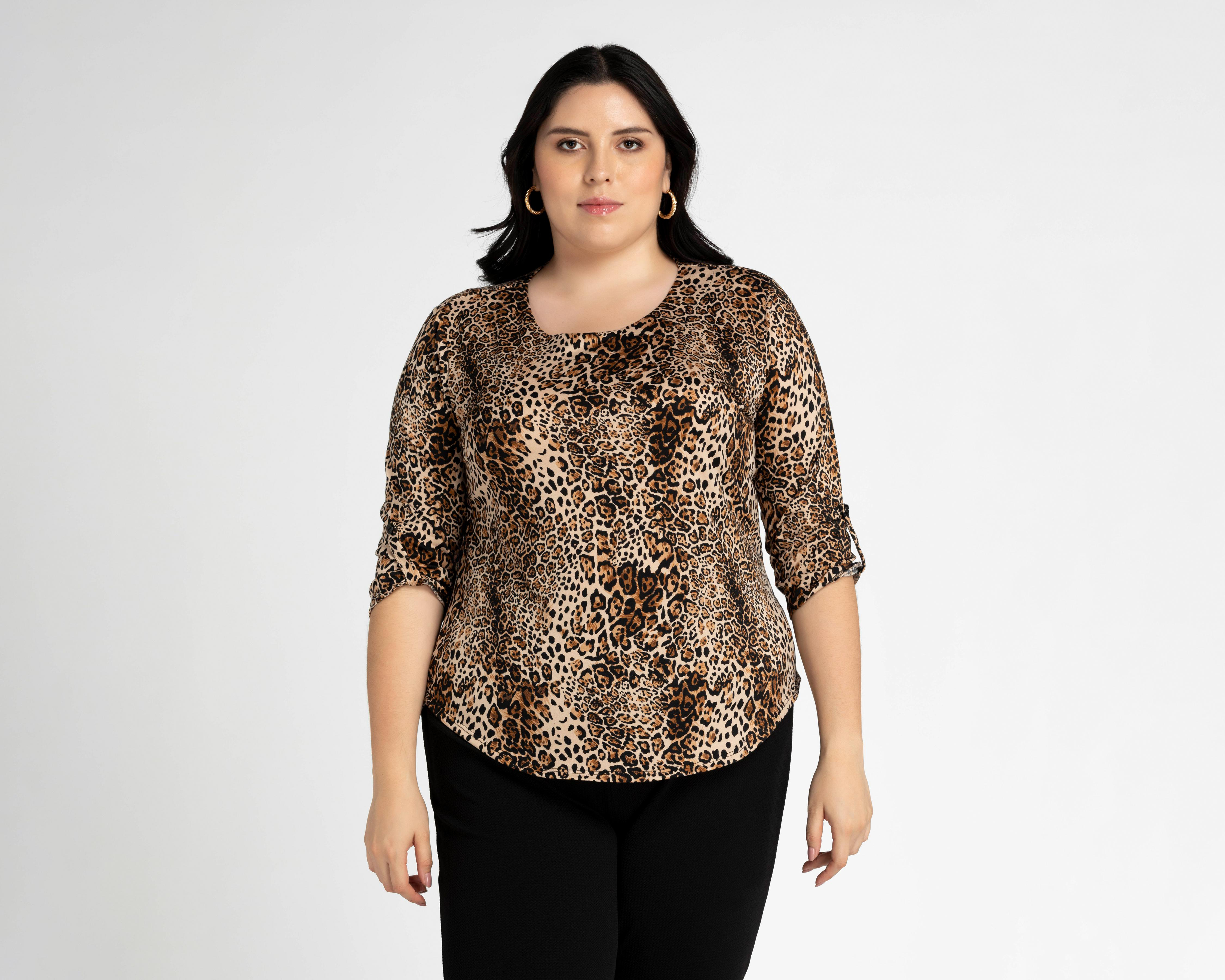 Foto 3 pulgar | Blusa con Pantalón Lady Sun con Animal Print