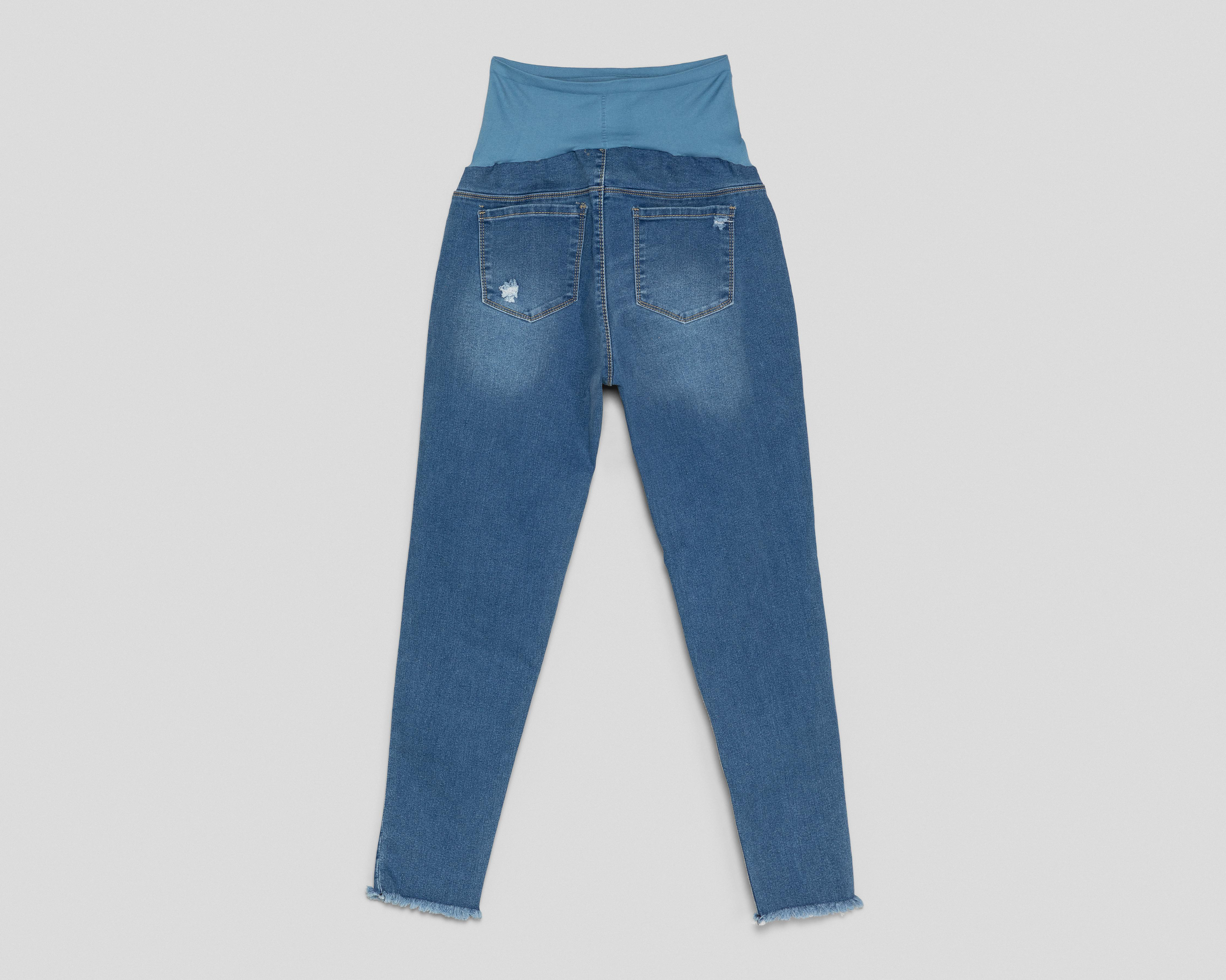 Foto 2 | Pantalón de Maternidad Azul Mamá Bella