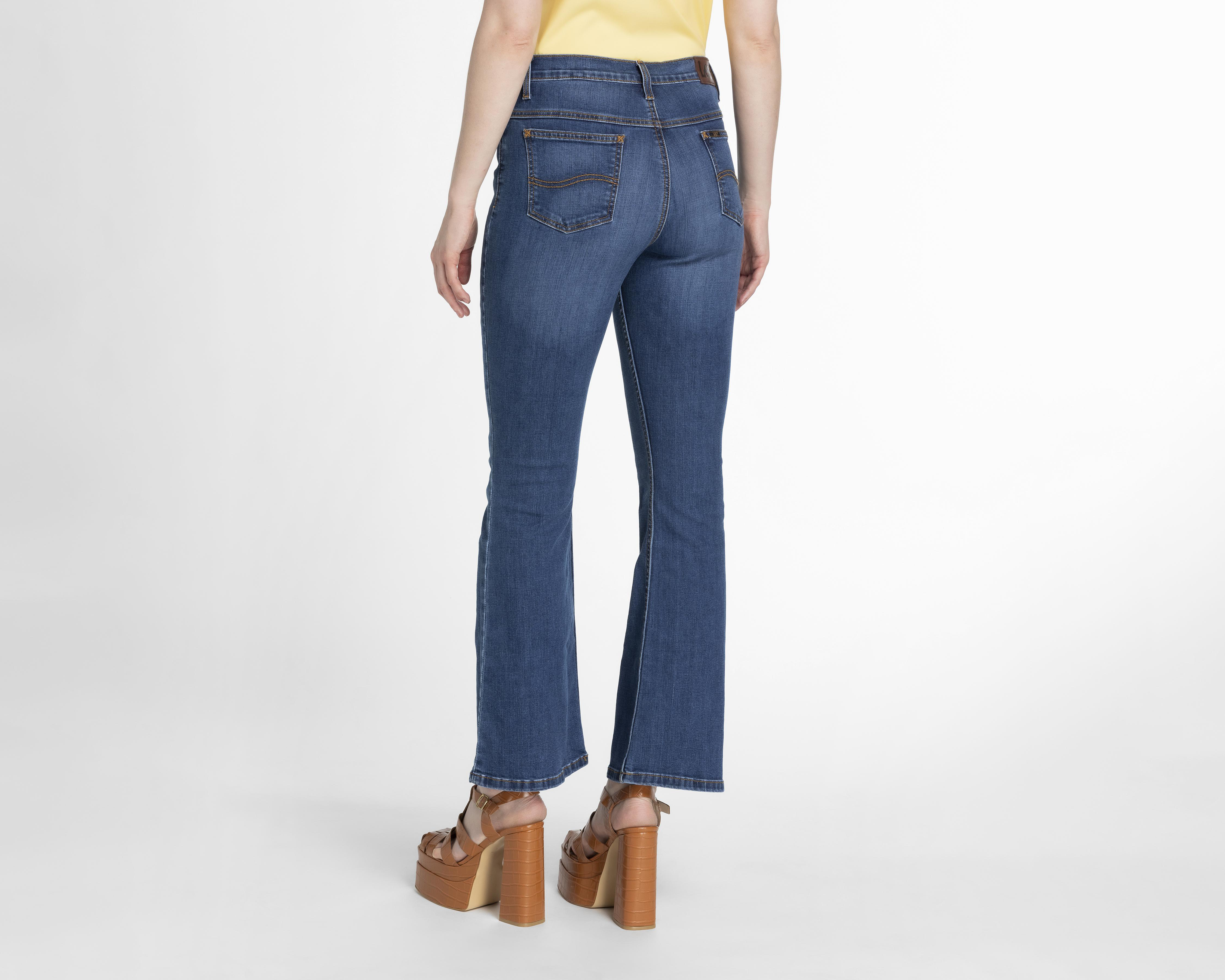 Foto 3 | Jeans Lee Flare Deslavados