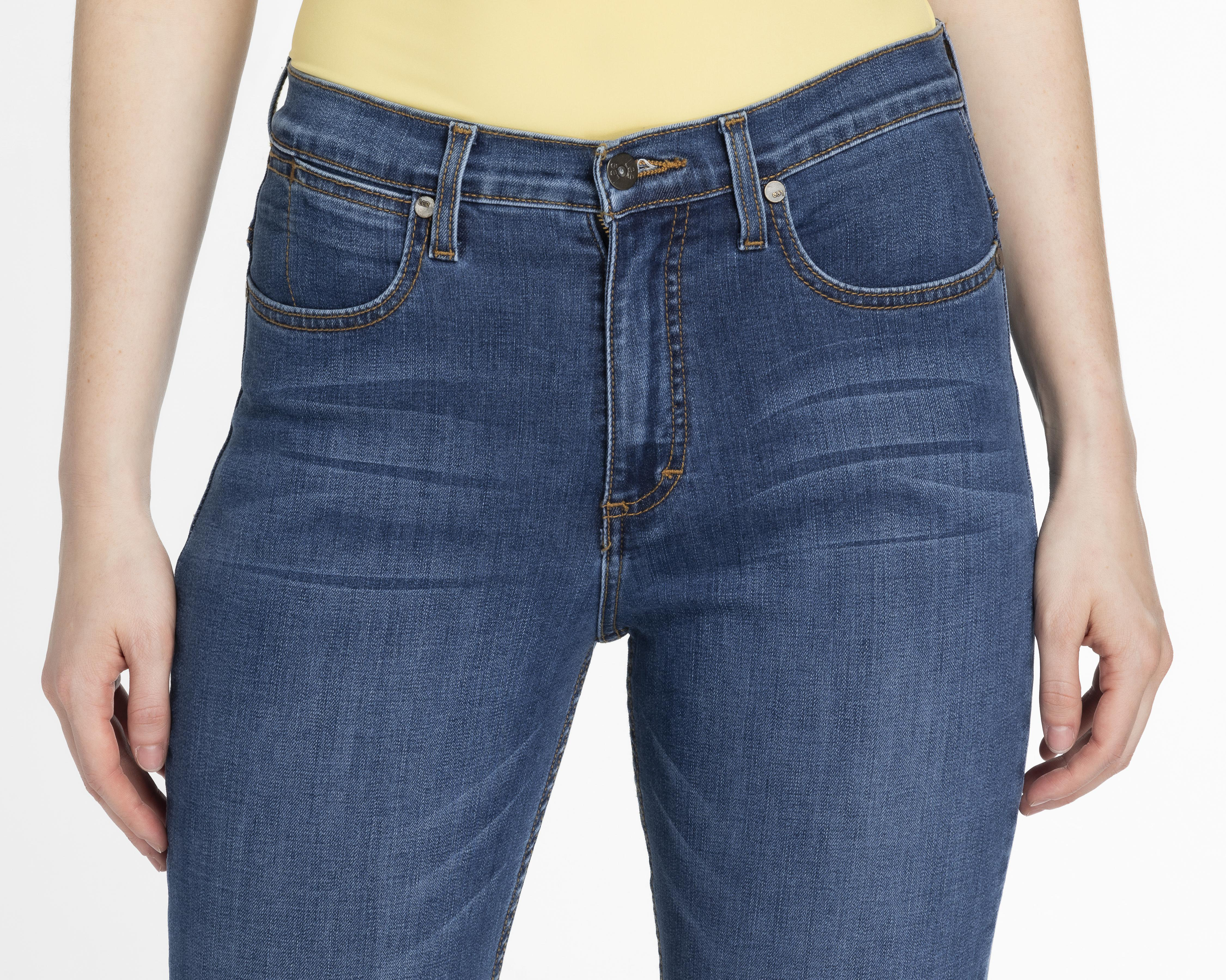 Foto 4 | Jeans Lee Flare Deslavados