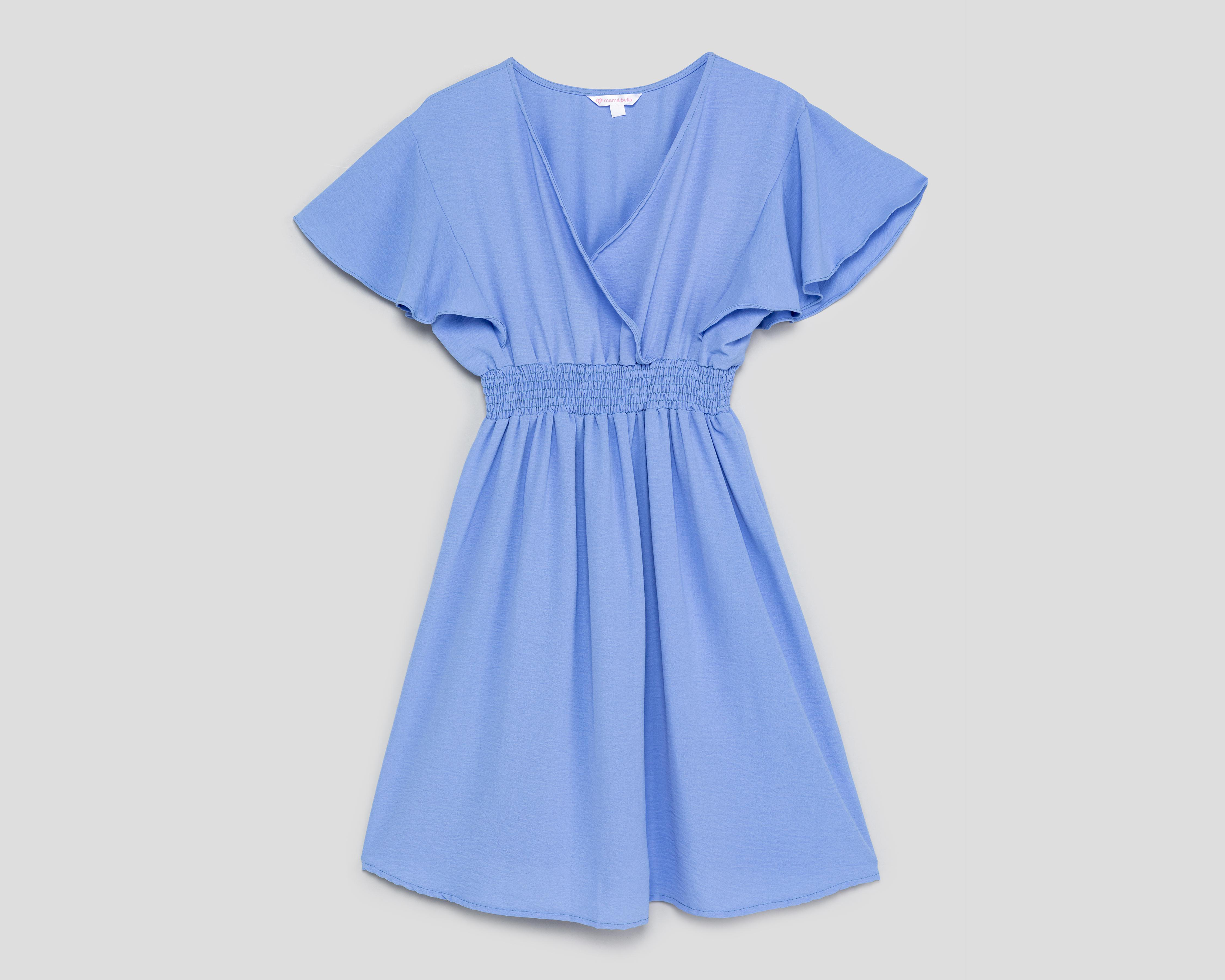 Foto 2 pulgar | Vestido de Maternidad Azul Mamá Bella