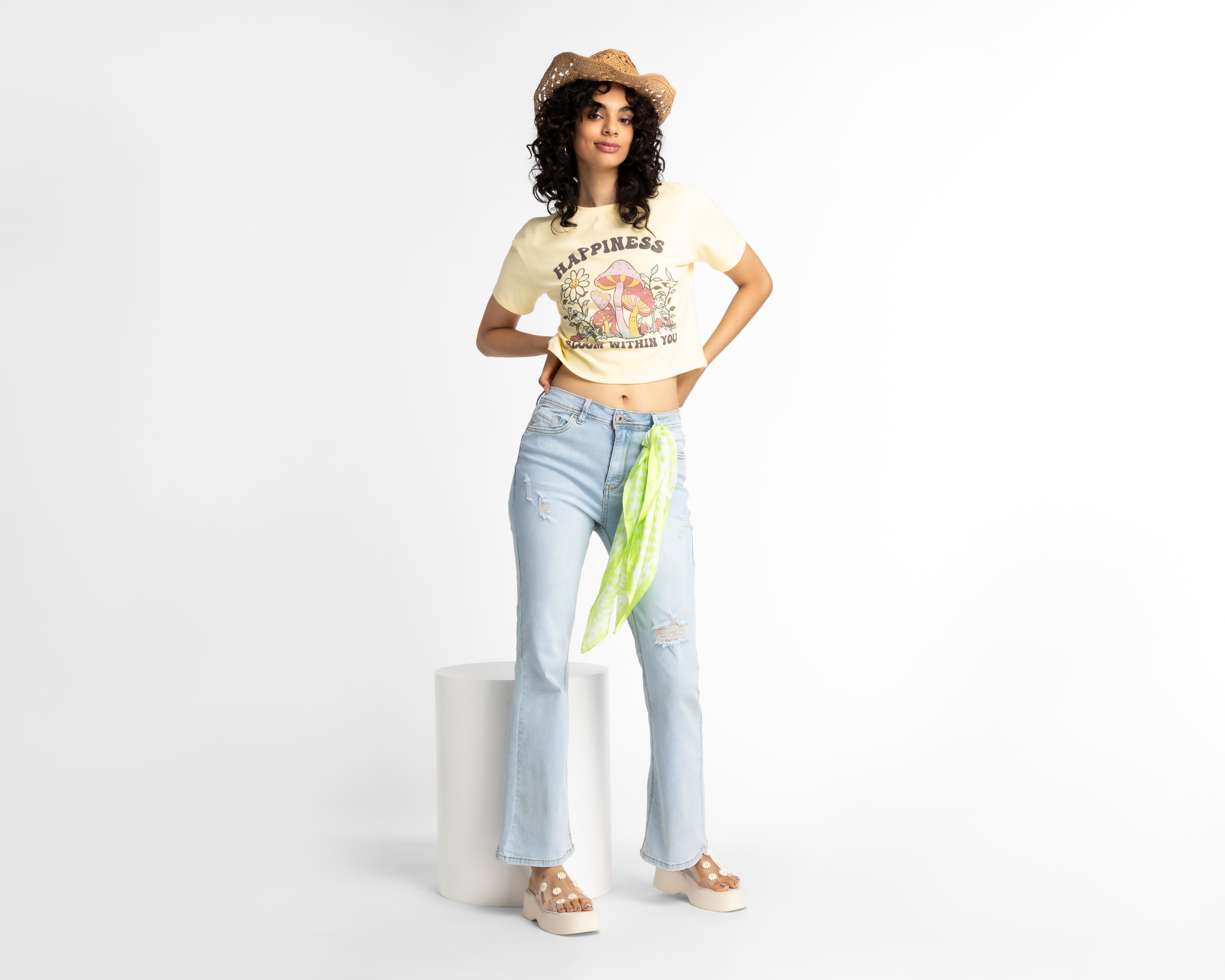 Foto 3 pulgar | Jeans Flare Refill para Mujer
