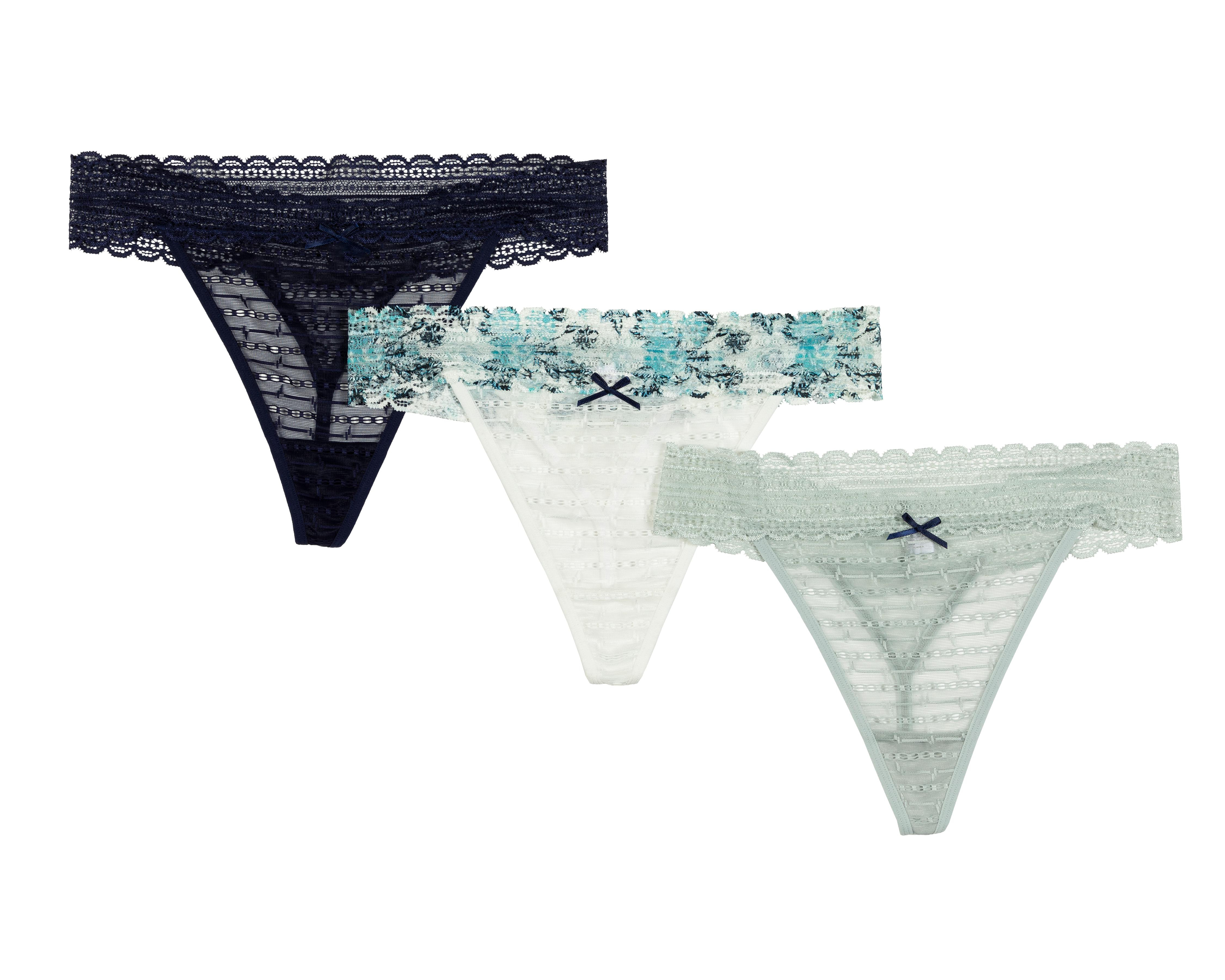 Tanga con Encaje Eva tu Estilo Íntimo para Mujer 3 Piezas $79
