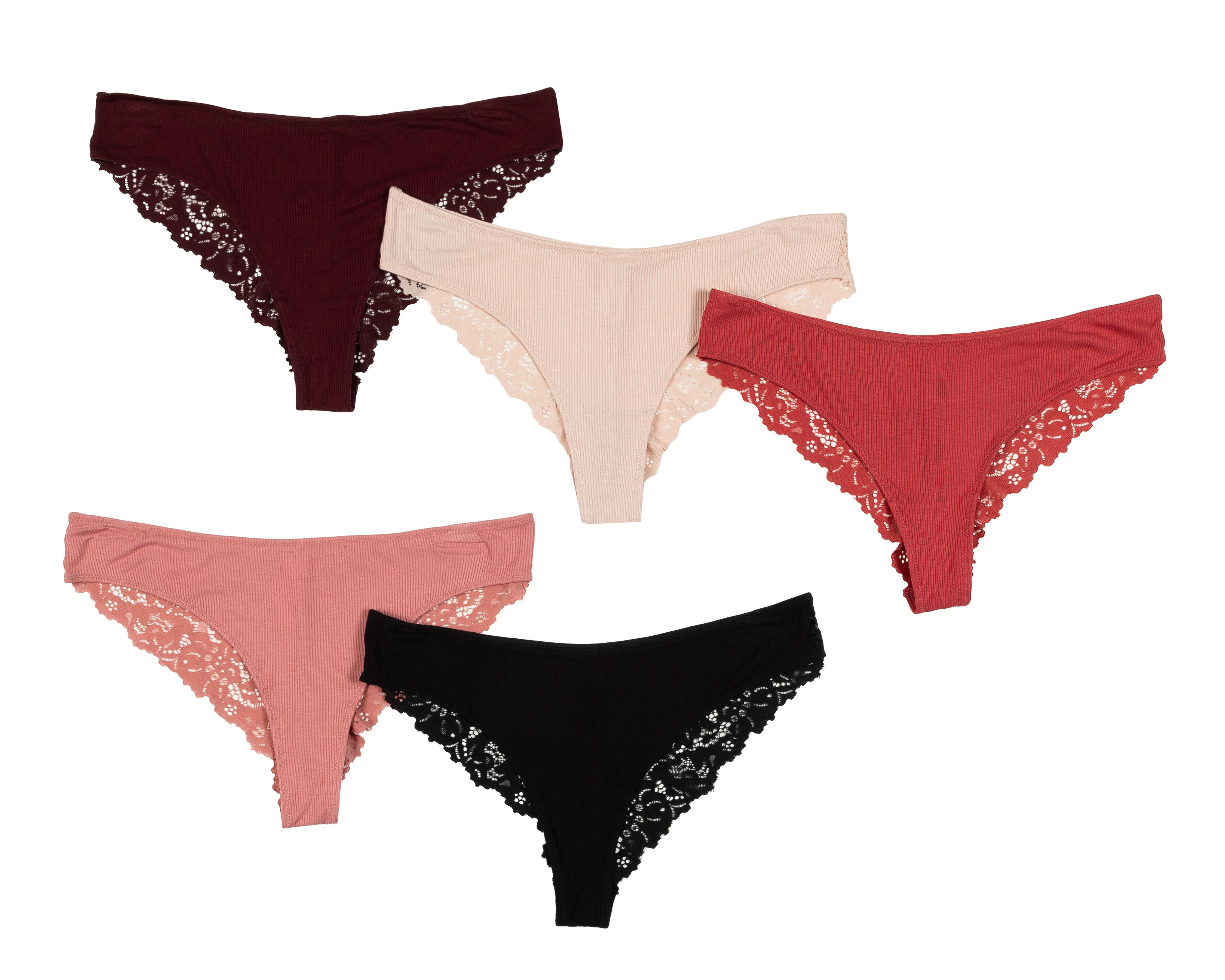 Tanga con Encaje Eva tu Estilo Íntimo para Mujer 5 Piezas $279