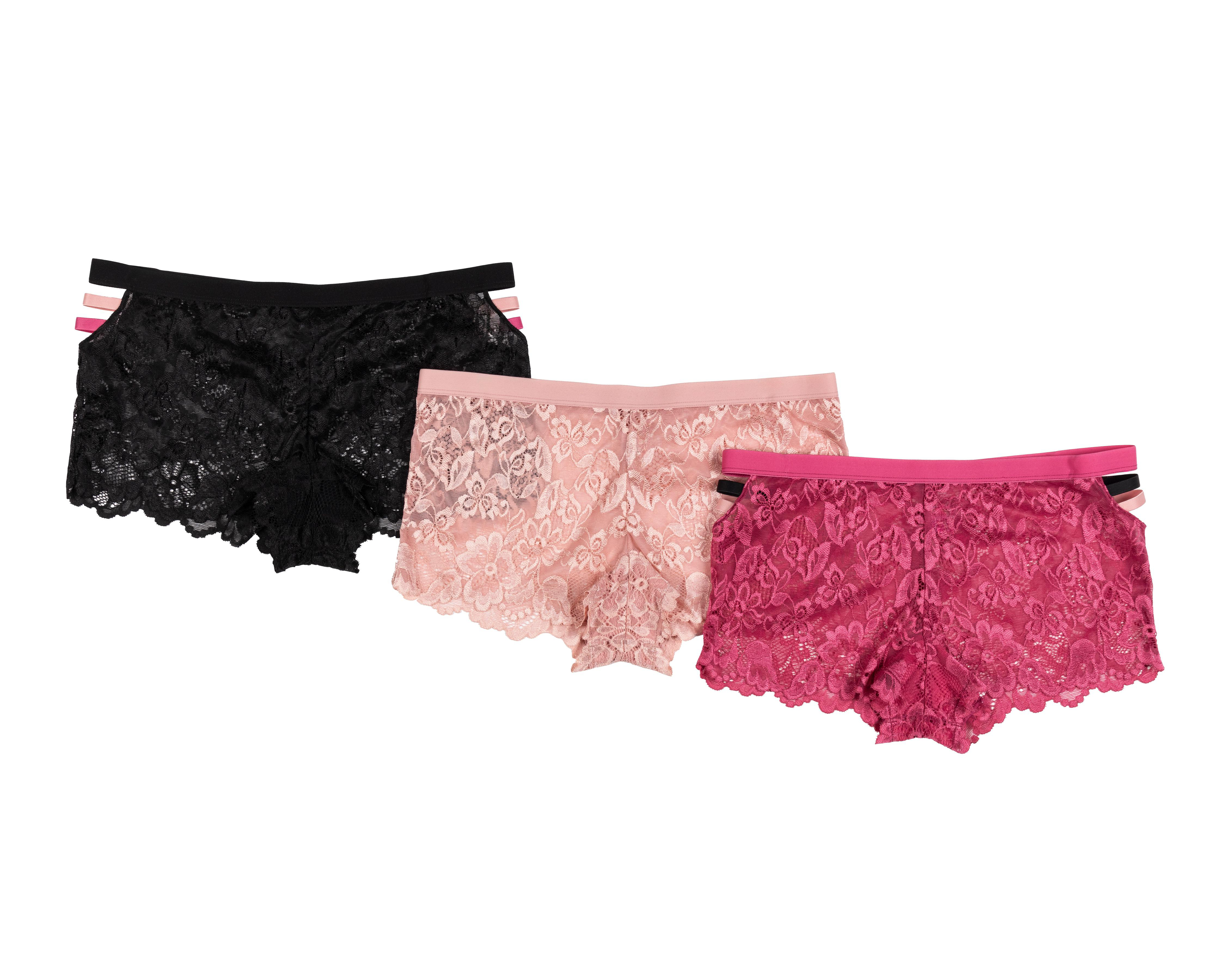Bóxer Eva tu Estilo Íntimo con Encaje para Mujer 3 Piezas
