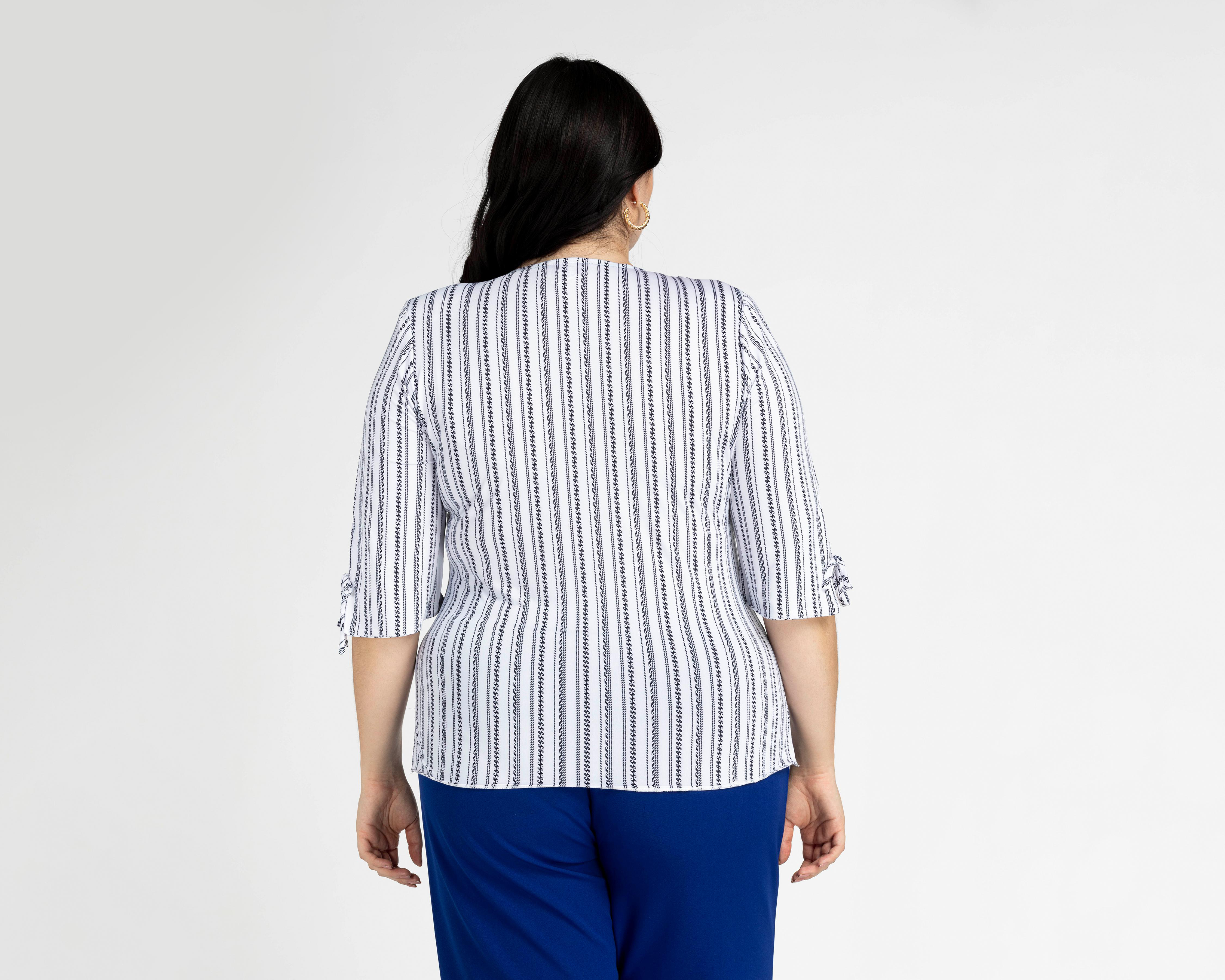Foto 4 pulgar | Blusa Paloma Manga 3/4 a Rayas