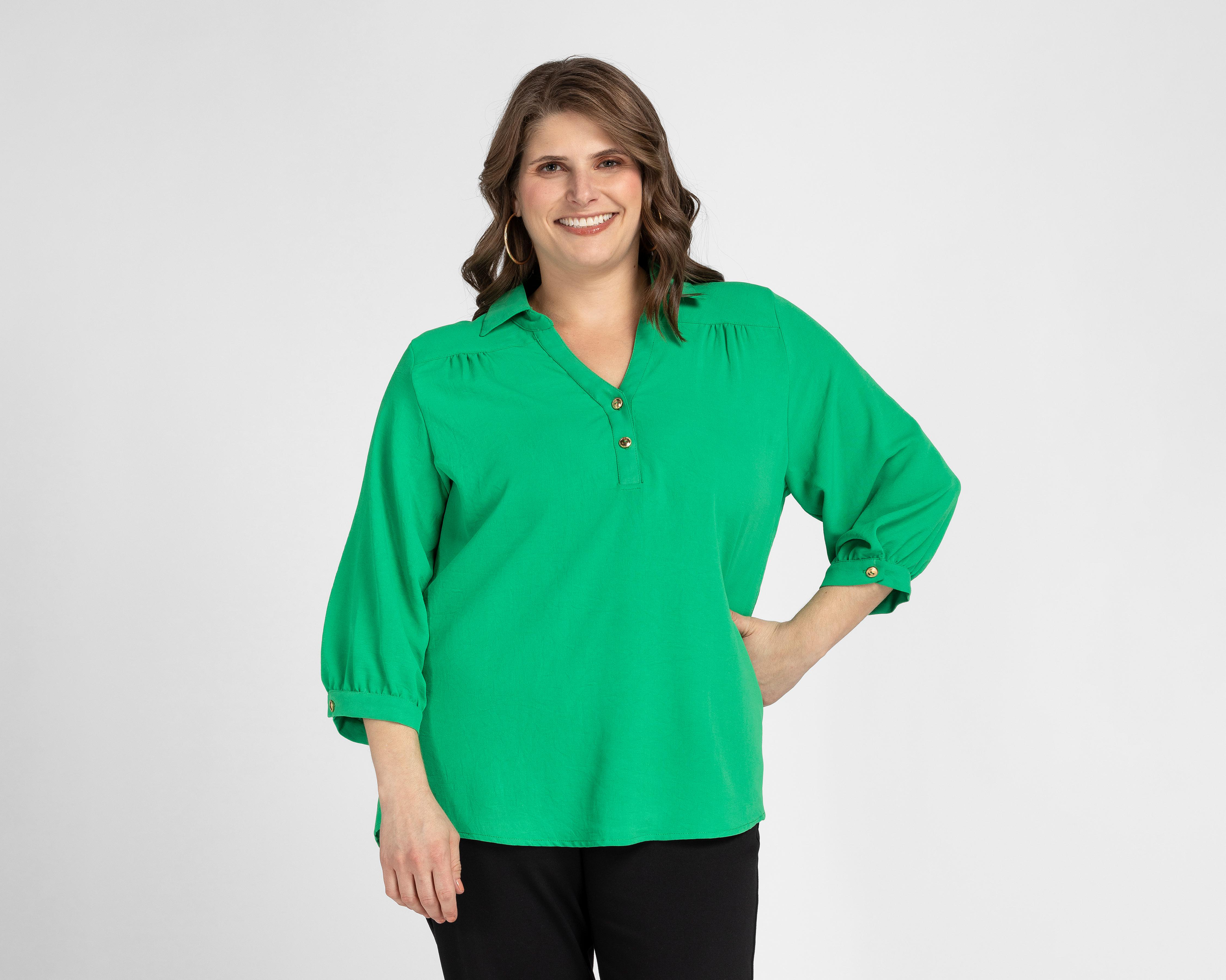 Blusa Sahara Cuello Americano para Mujer