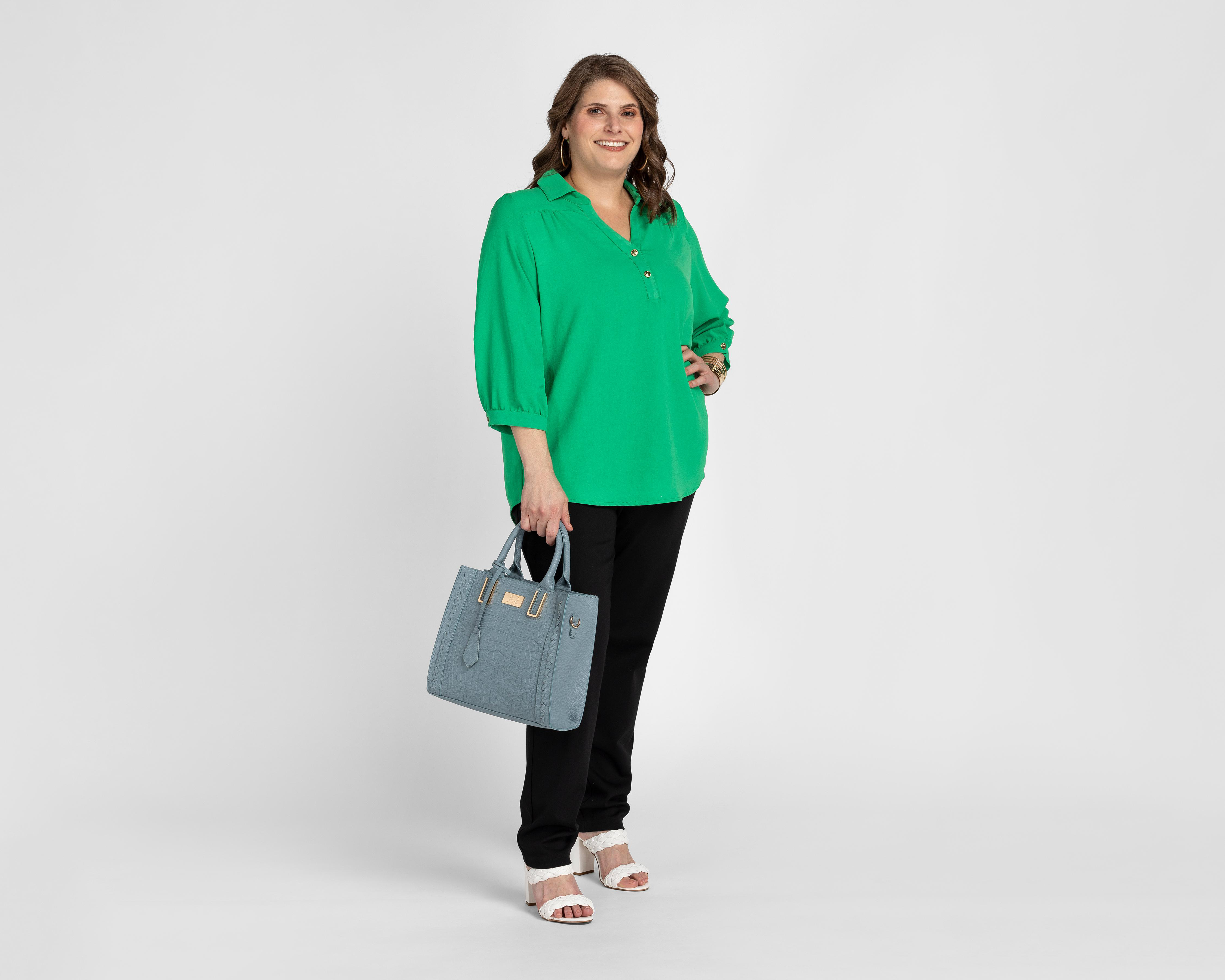Foto 2 | Blusa Sahara Cuello Americano para Mujer