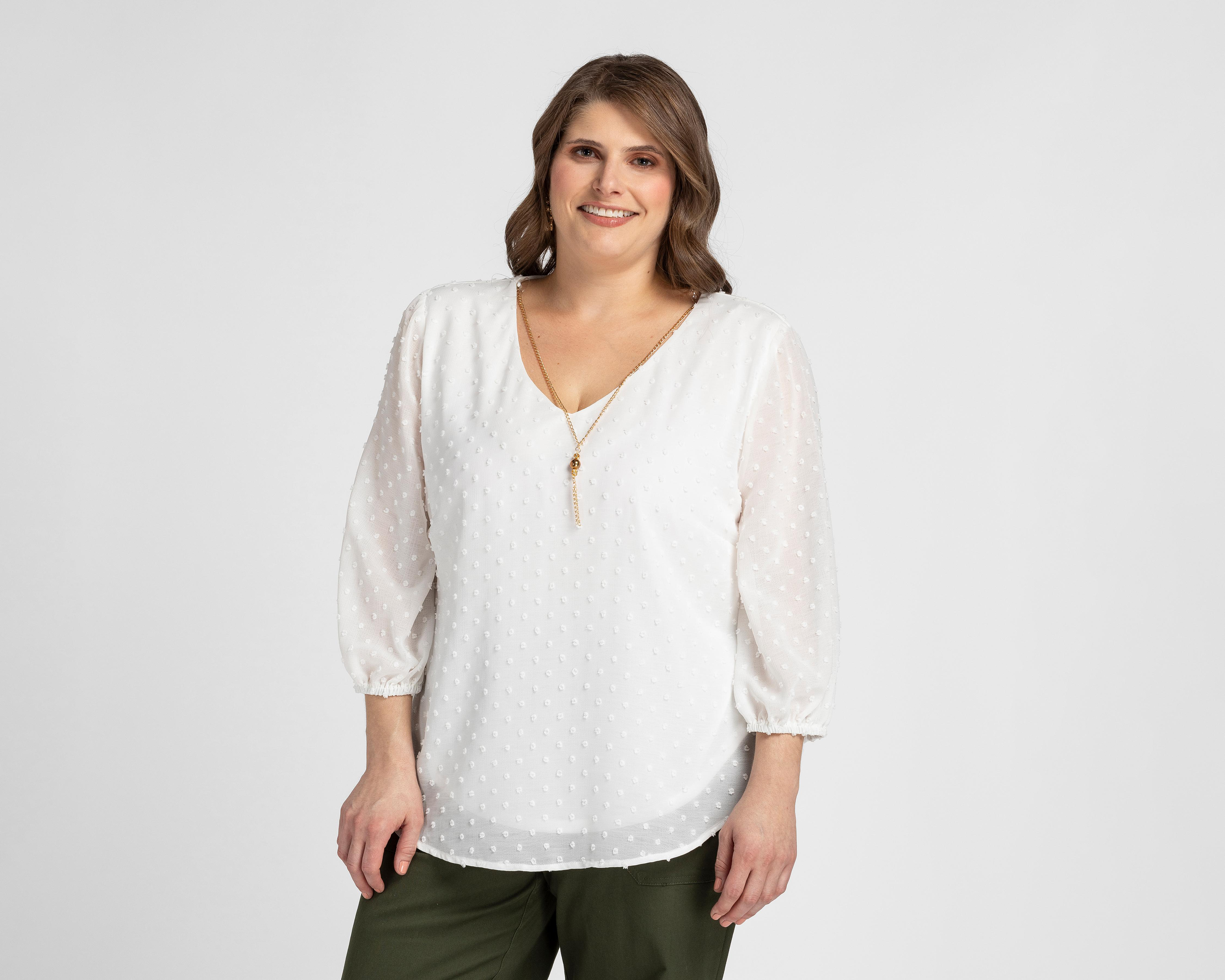 Foto 2 pulgar | Blusa Lady Sun con Collar para Mujer