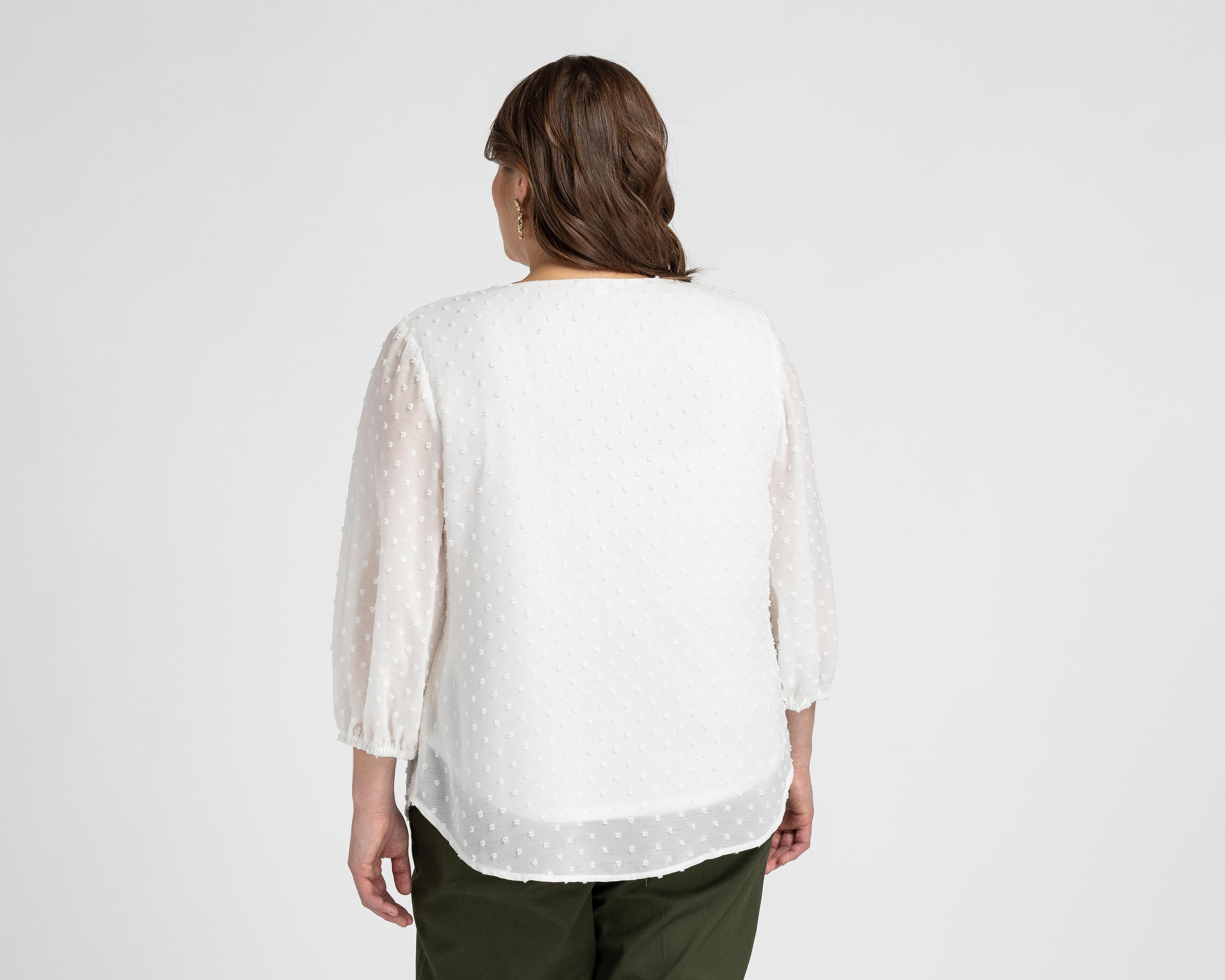 Foto 4 pulgar | Blusa Lady Sun con Collar para Mujer