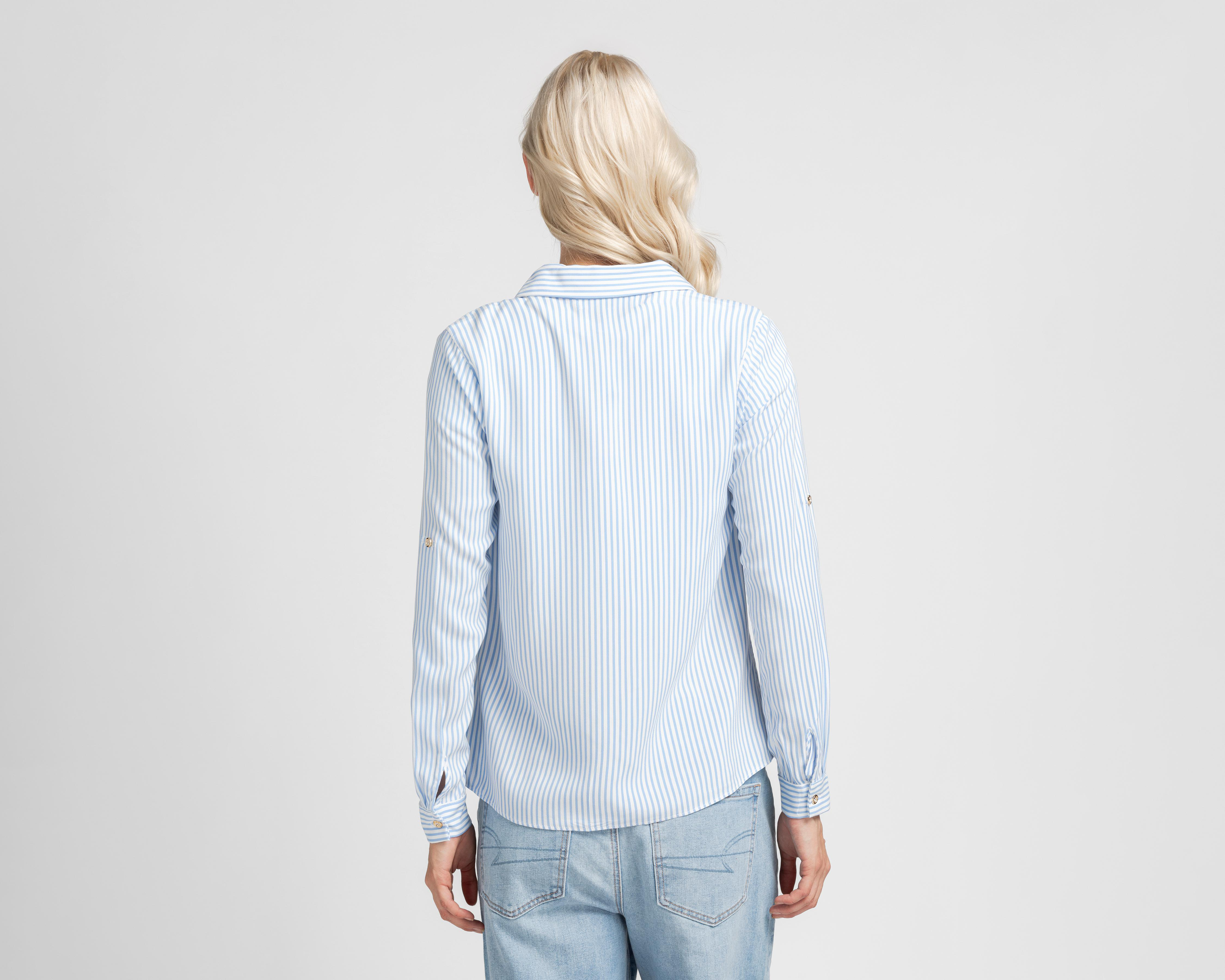 Foto 3 | Blusa Refill a Rayas para Mujer