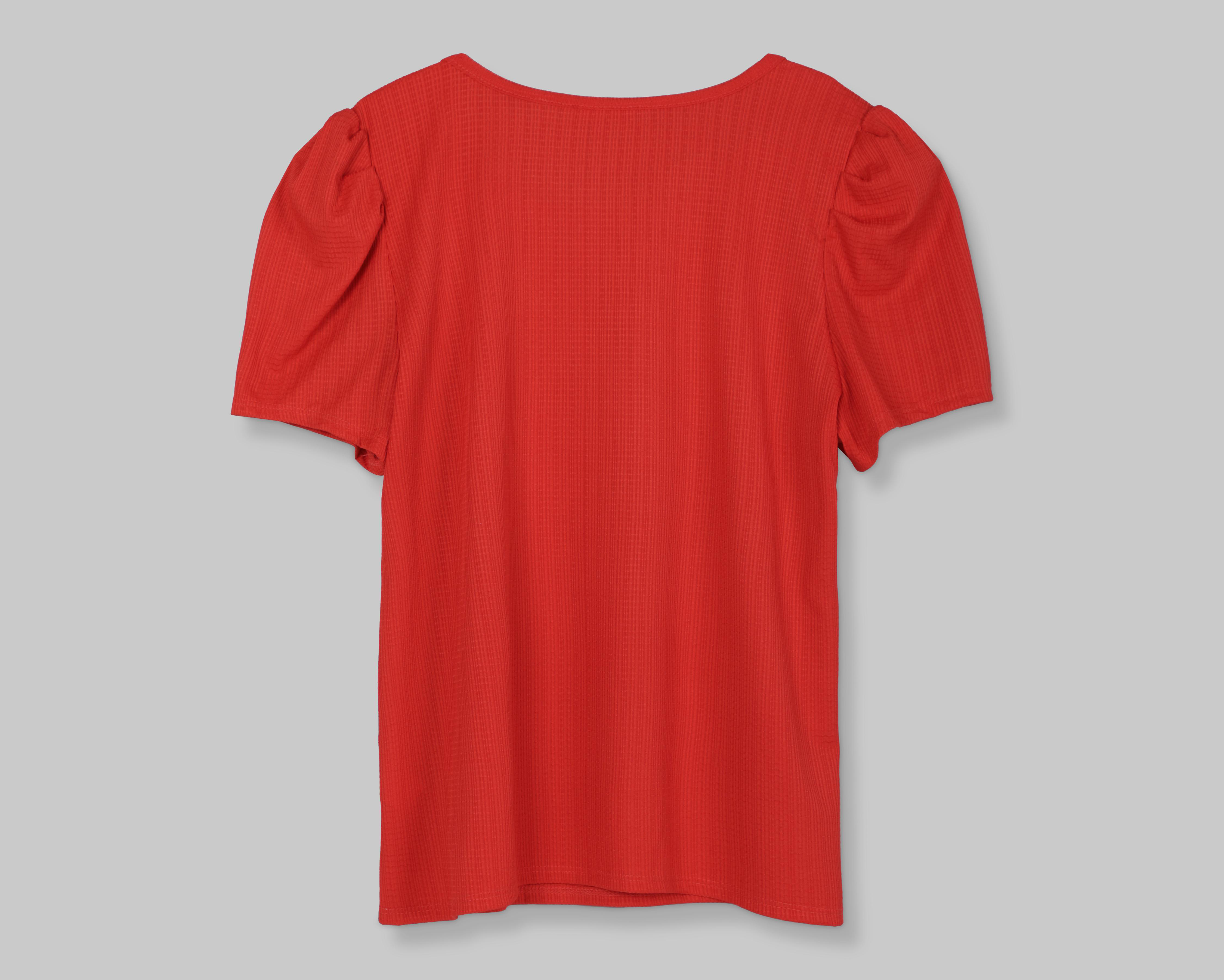 Foto 3 pulgar | Blusa Sahara Roja con Collar