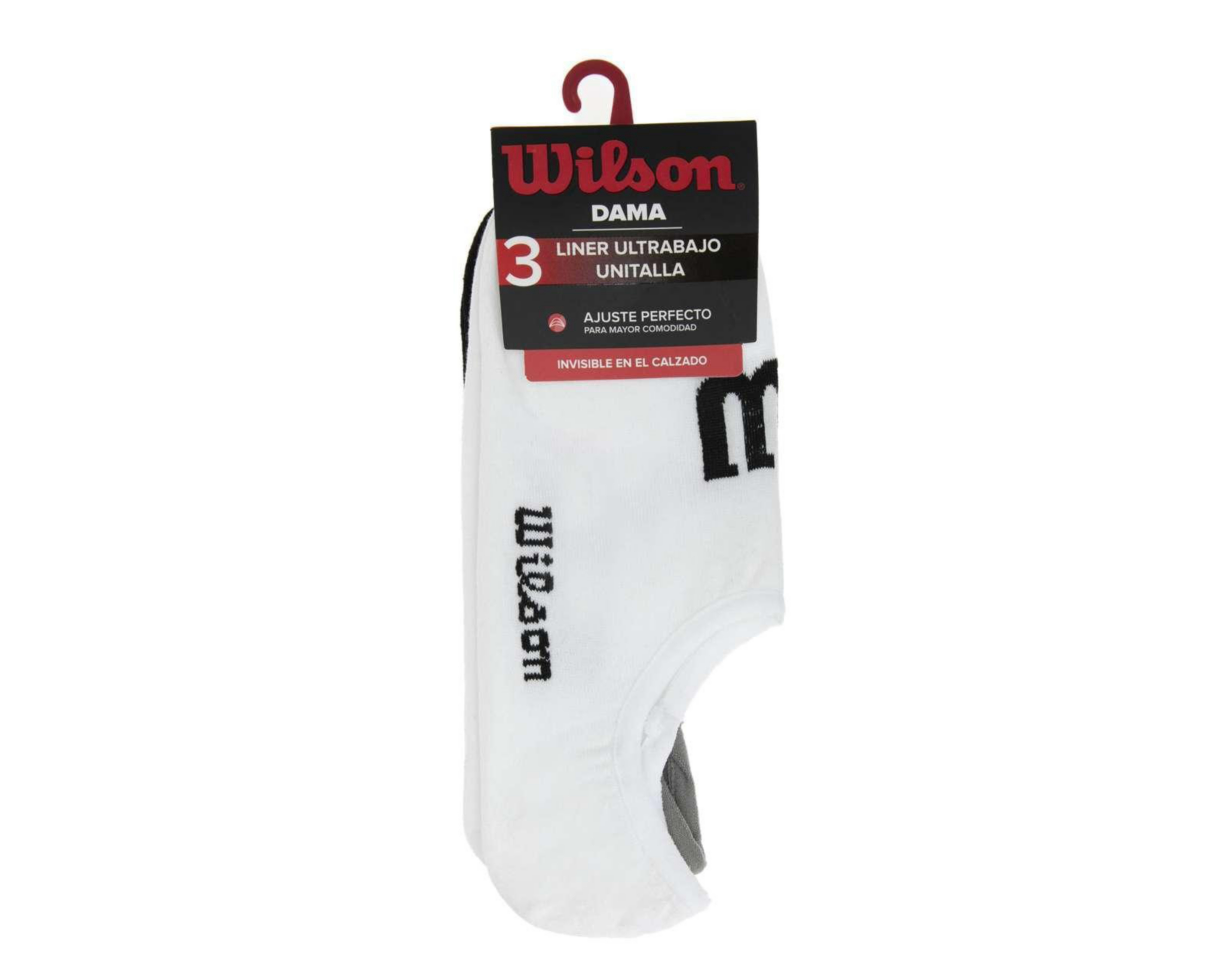Foto 4 pulgar | Calcetas Invisibles Wilson para Mujer 3 Pares