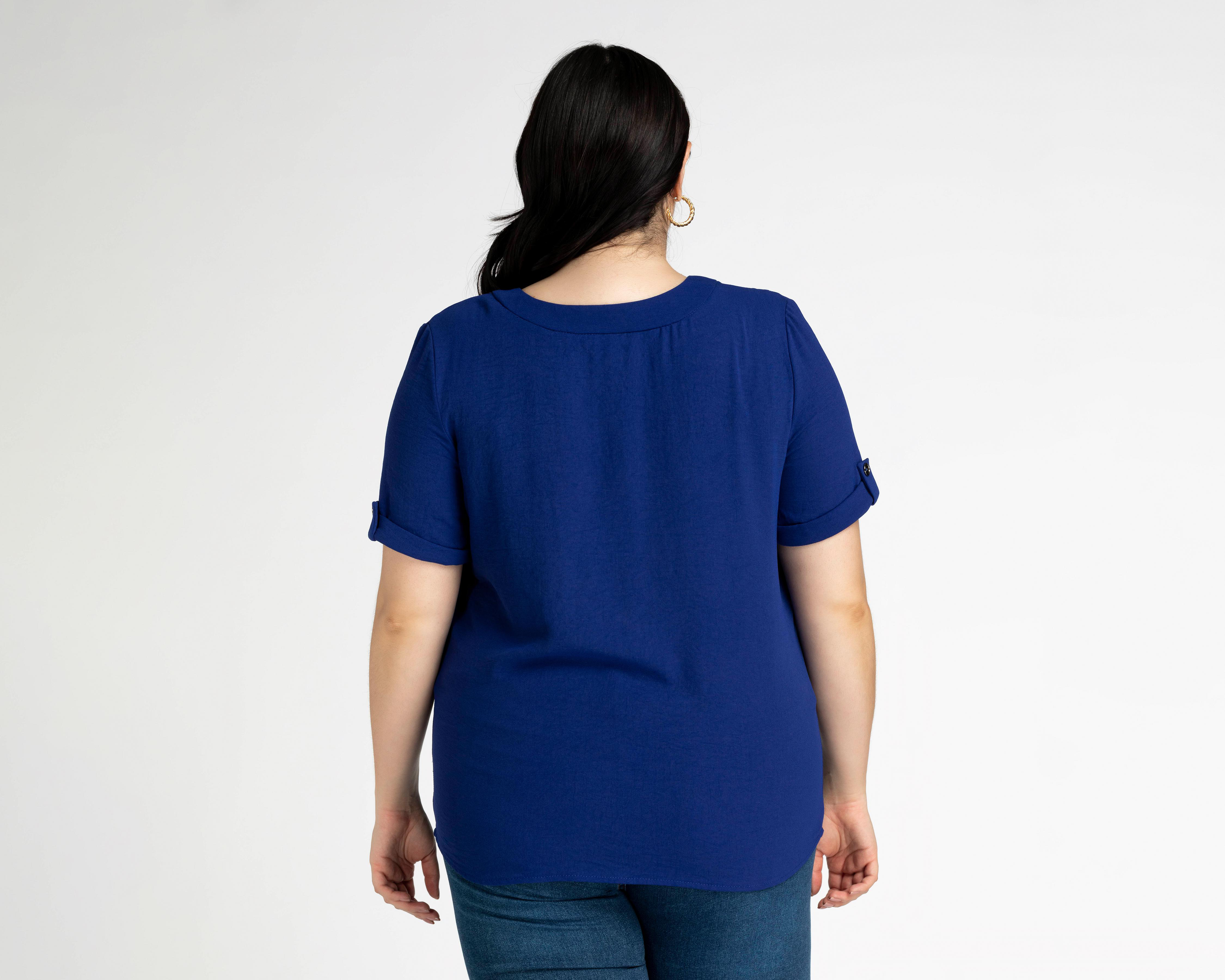 Foto 4 pulgar | Blusa Sahara Manga Corta con Cuello V