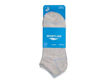 Foto 3 | Calcetas Deportivas Tines Sportline Cool-Tek para Mujer 6 Pares