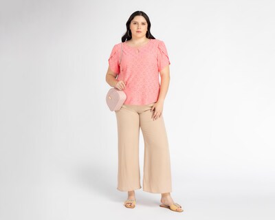 Foto 2 | Blusa Lady Sun Manga Corta con Corte Láser