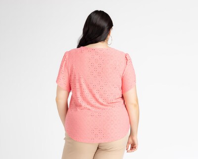 Foto 3 | Blusa Lady Sun Manga Corta con Corte Láser
