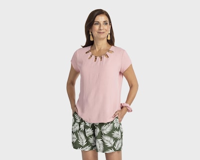 Foto 1 | Blusa Lady Sun Manga Corta con Scrunchie