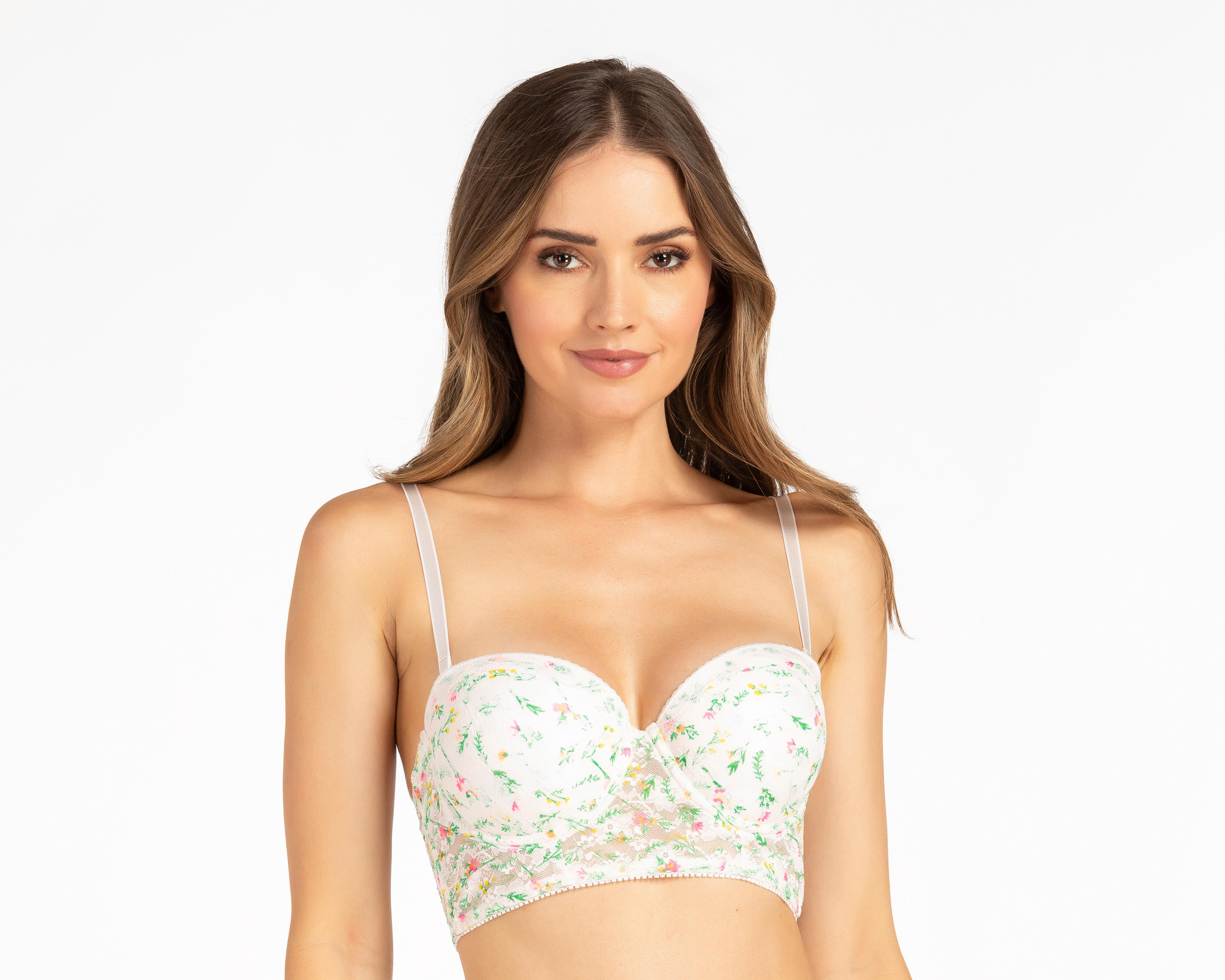 Foto 3 pulgar | Brasier de Encaje Eva tu Estilo Íntimo Media Copa para Mujer 2 Pack