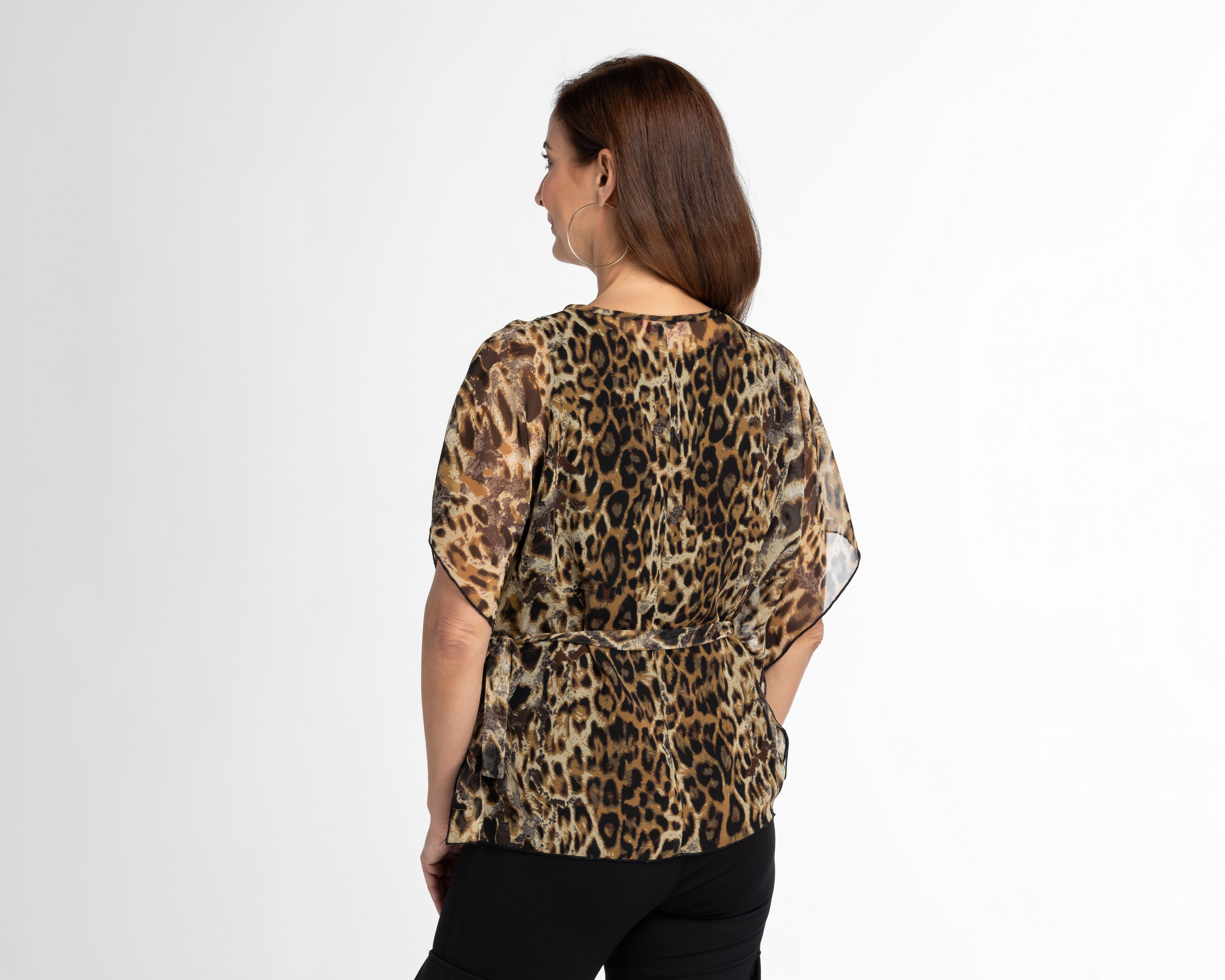 Foto 3 | Blusa Sahara Animal Print con Collar