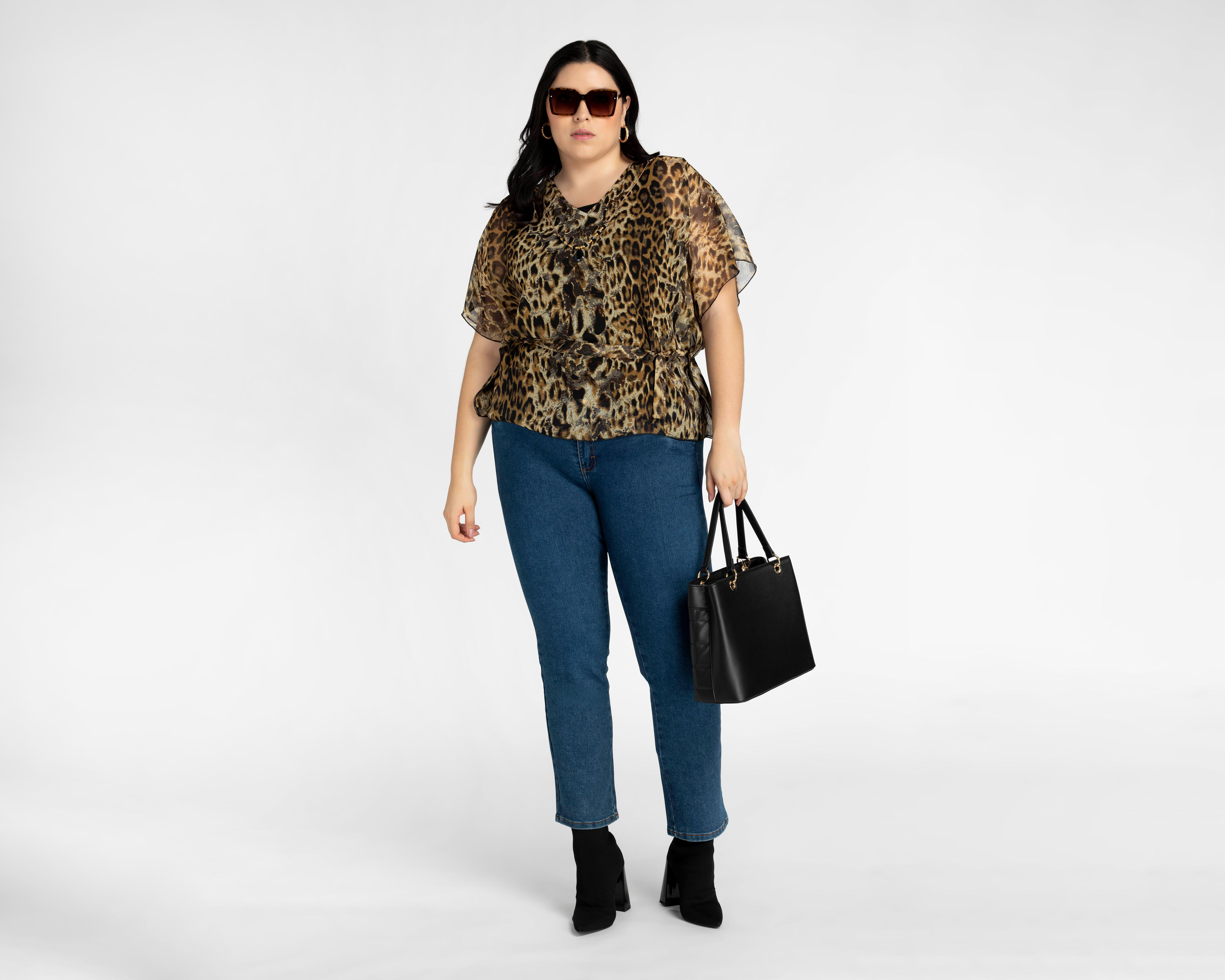 Foto 6 pulgar | Blusa Sahara Animal Print con Collar