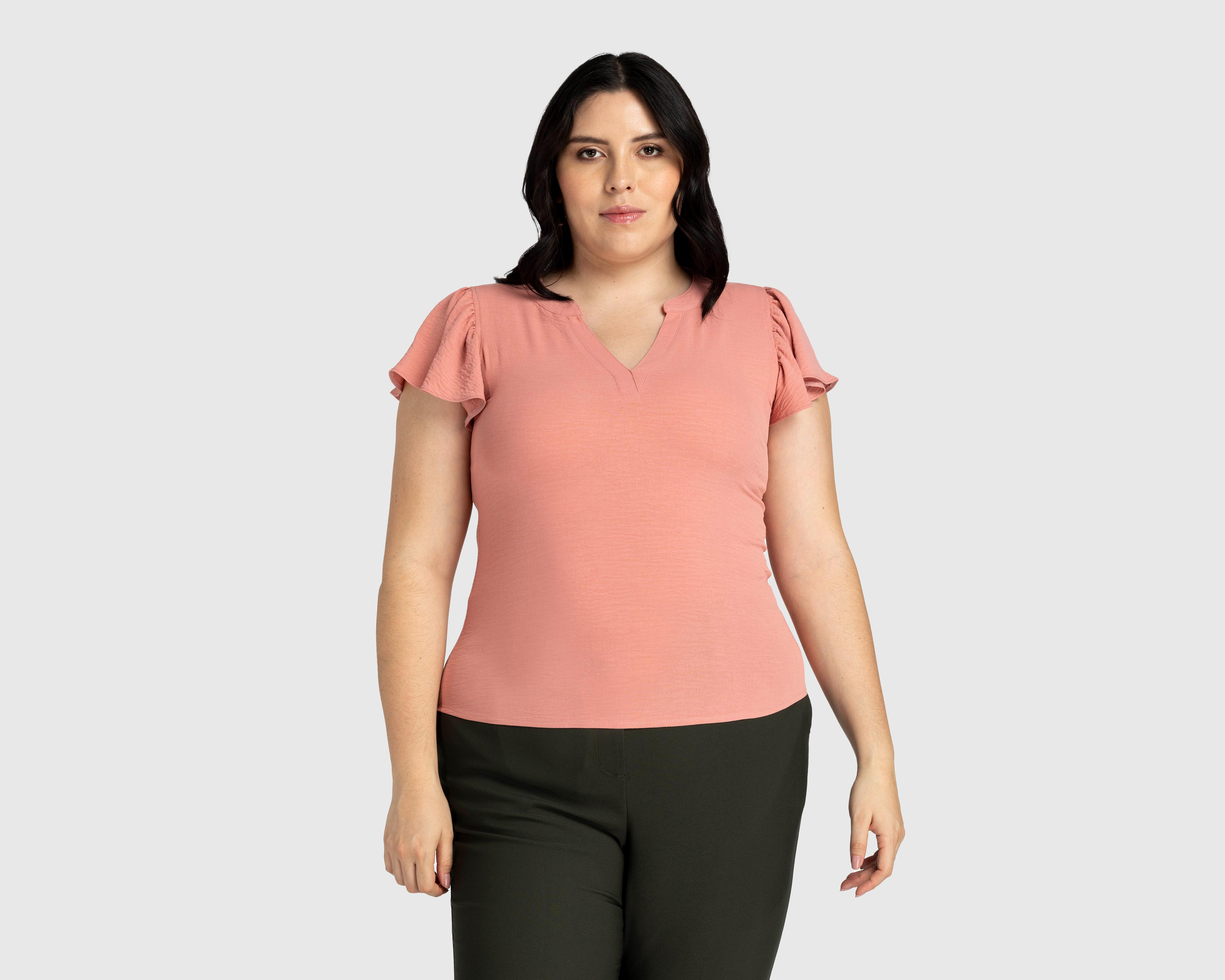 Foto 5 pulgar | Blusa Sahara Manga Corta Rosa