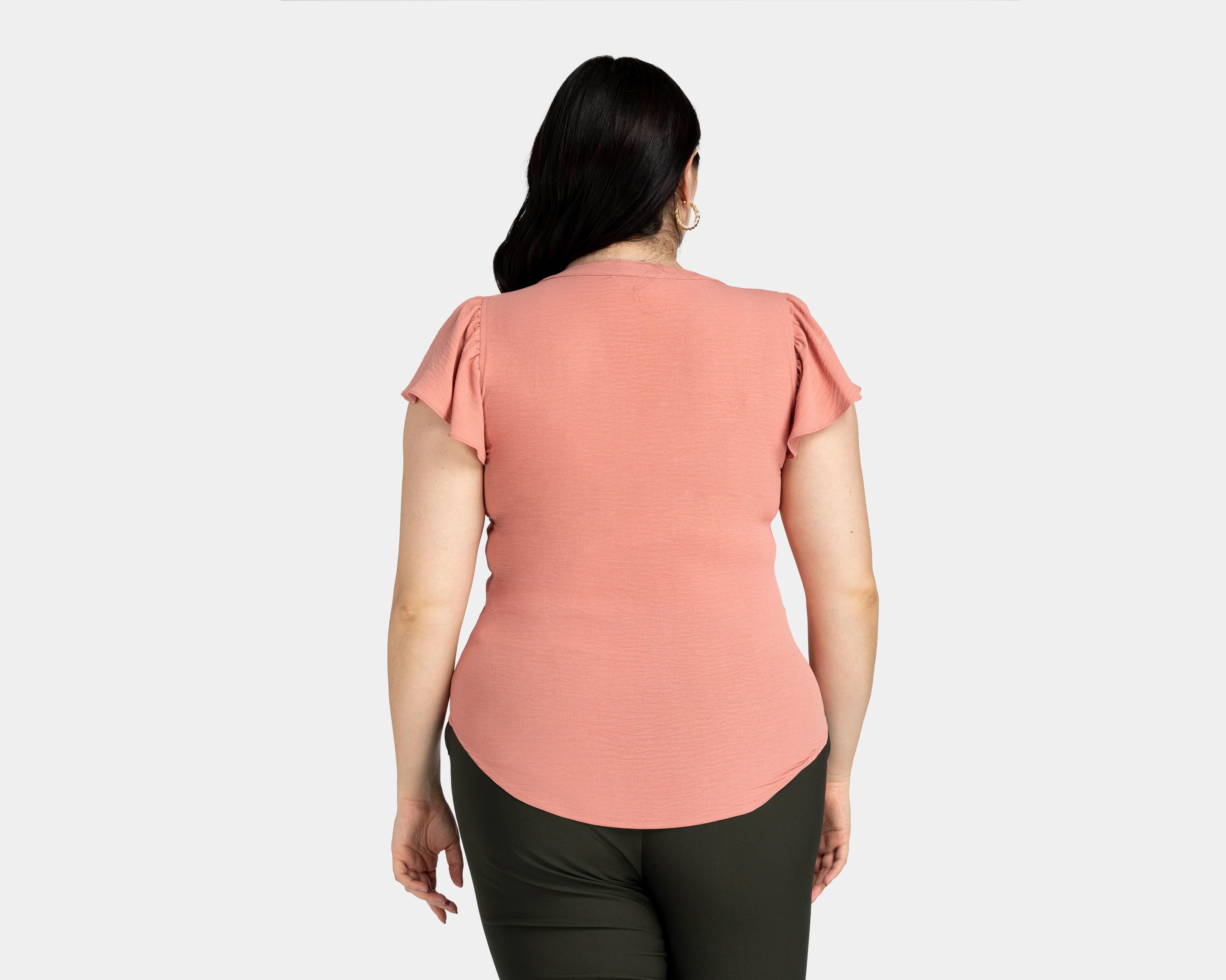 Foto 7 pulgar | Blusa Sahara Manga Corta Rosa