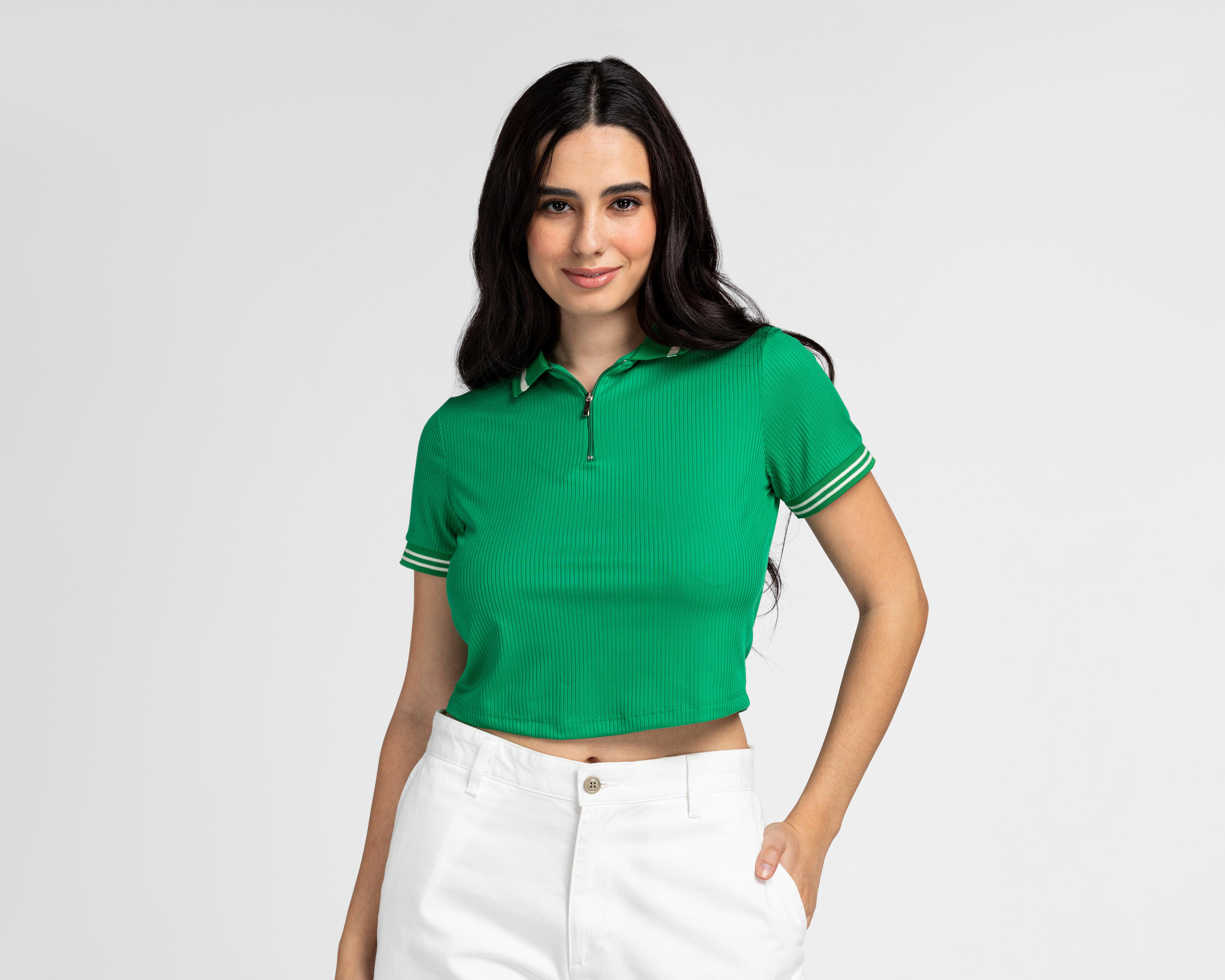 Foto 2 pulgar | Playera Refill Tipo Polo para Mujer