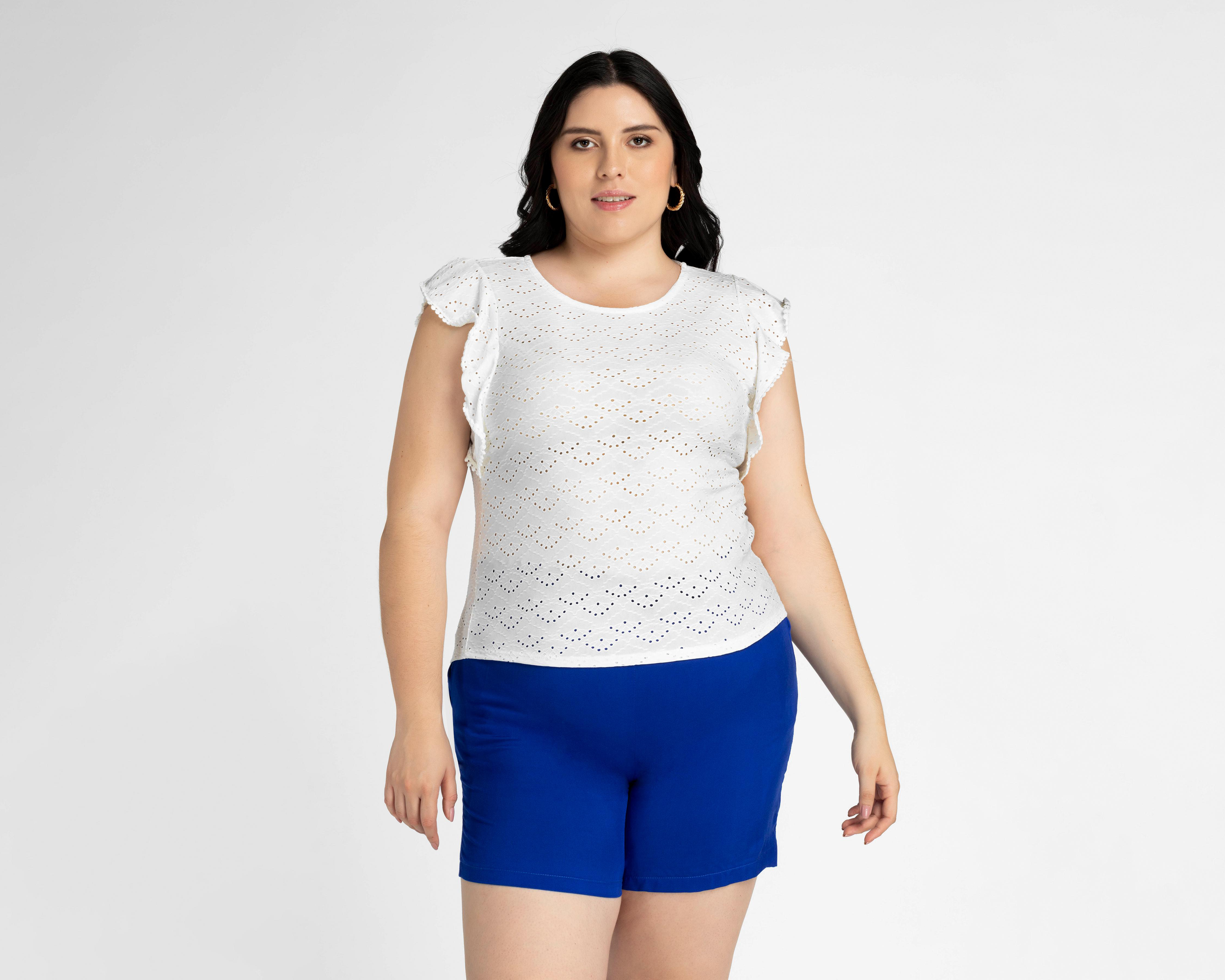 Foto 5 pulgar | Blusa Sahara Manga Corta con Holán