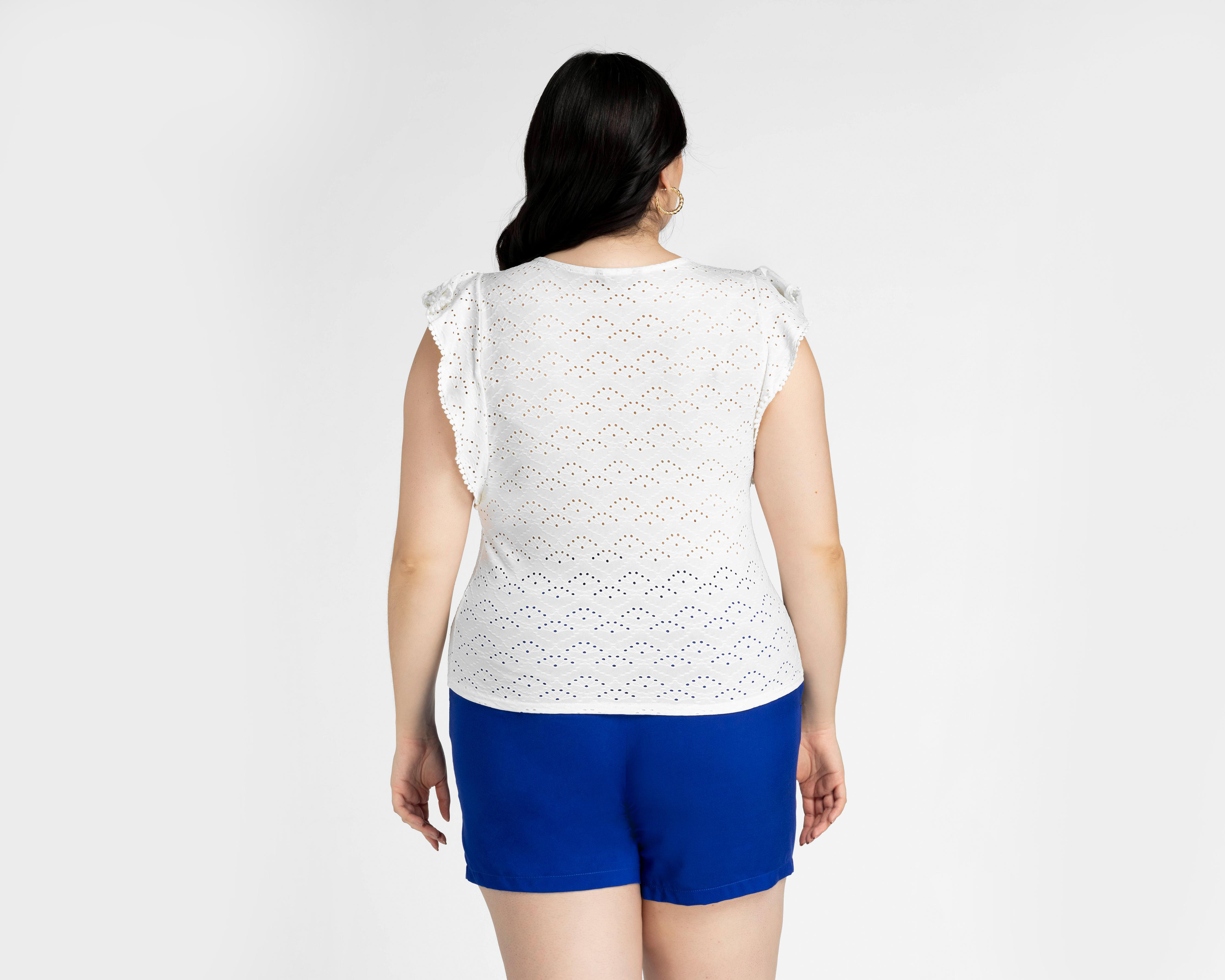 Foto 6 | Blusa Sahara Manga Corta con Holán