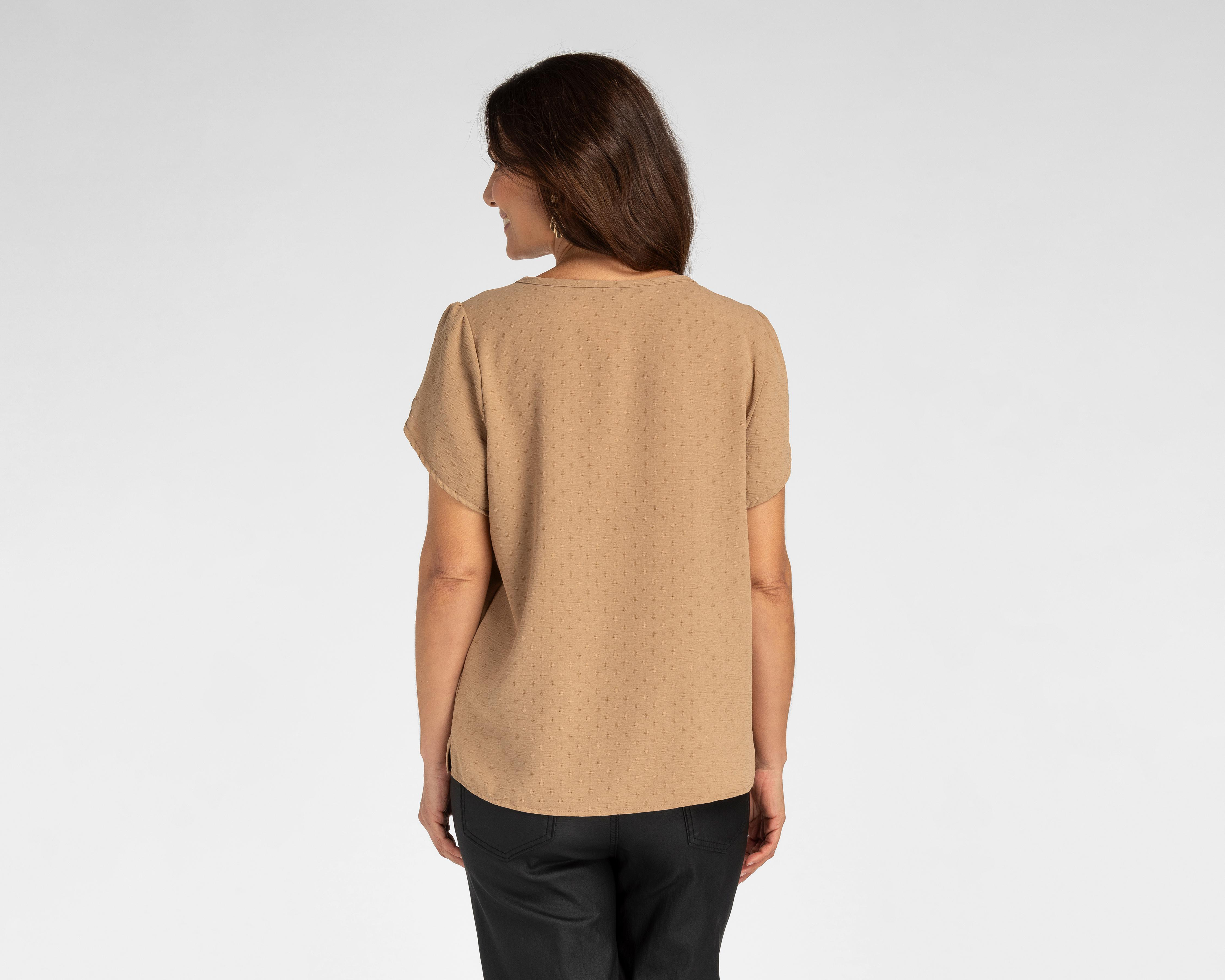 Foto 4 pulgar | Blusa Lady Sun Manga Corta con Collar