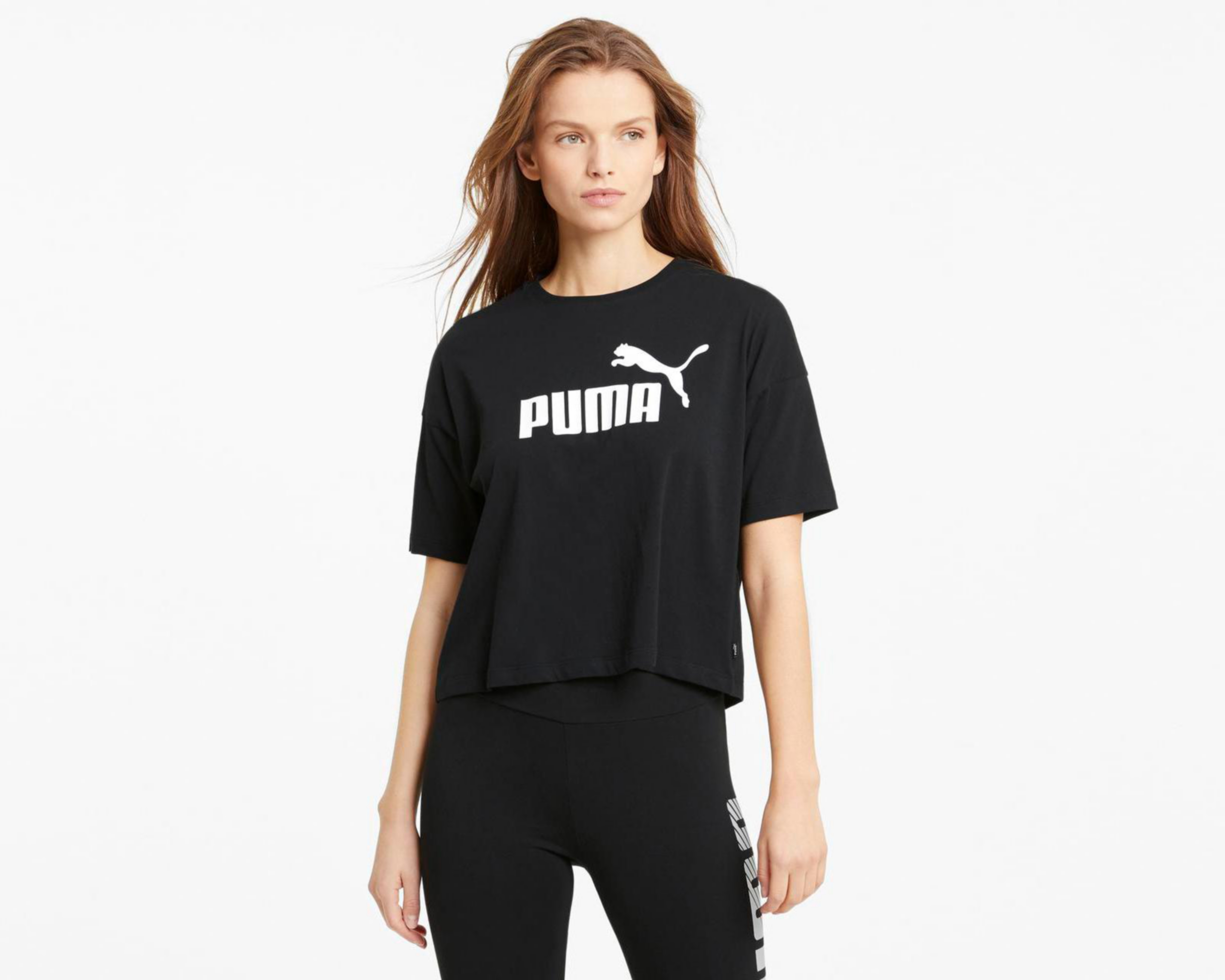 Foto 4 pulgar | Playera Puma Essentials Cropped para Mujer