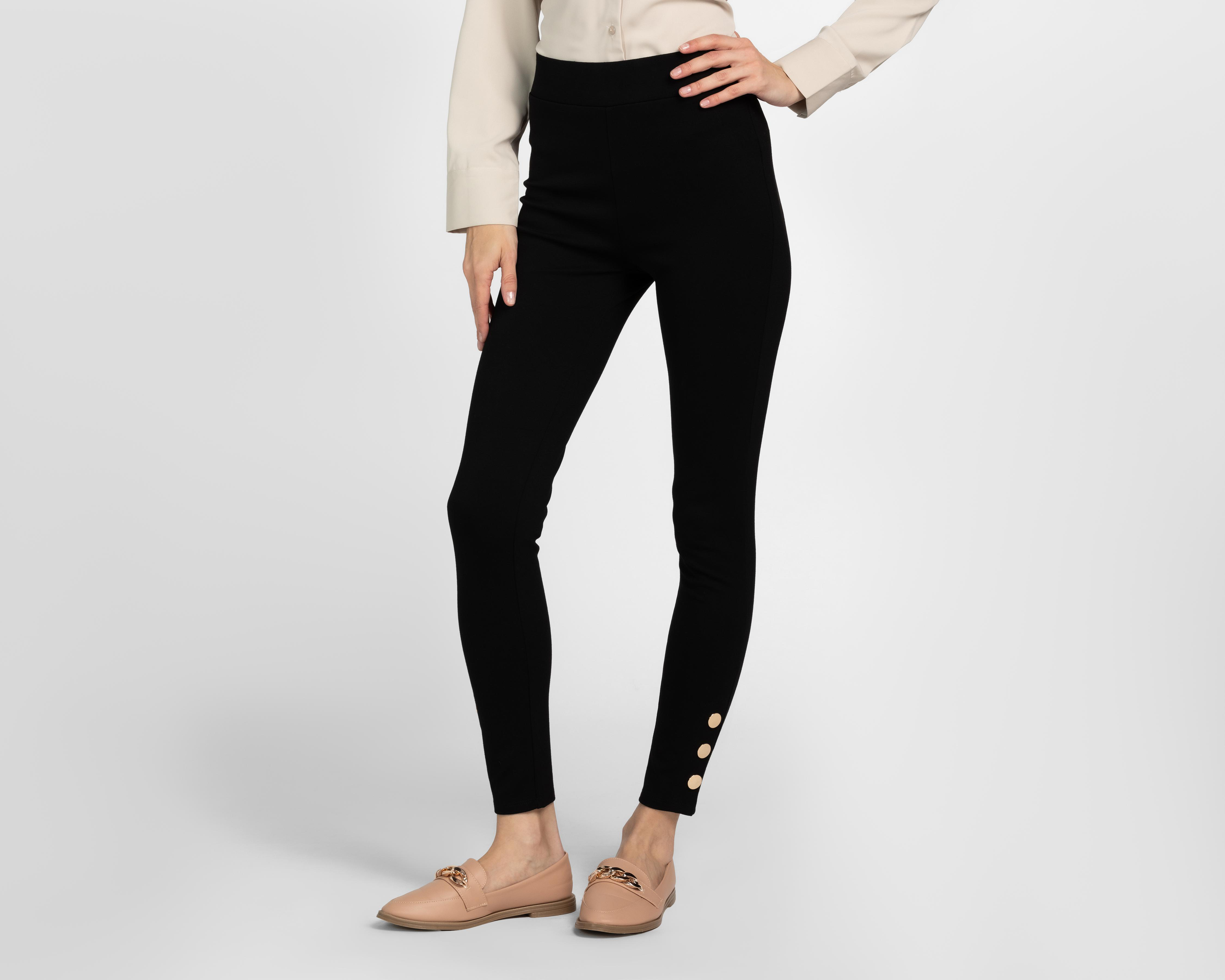 Foto 2 pulgar | Leggings Sahara Negro con Botones
