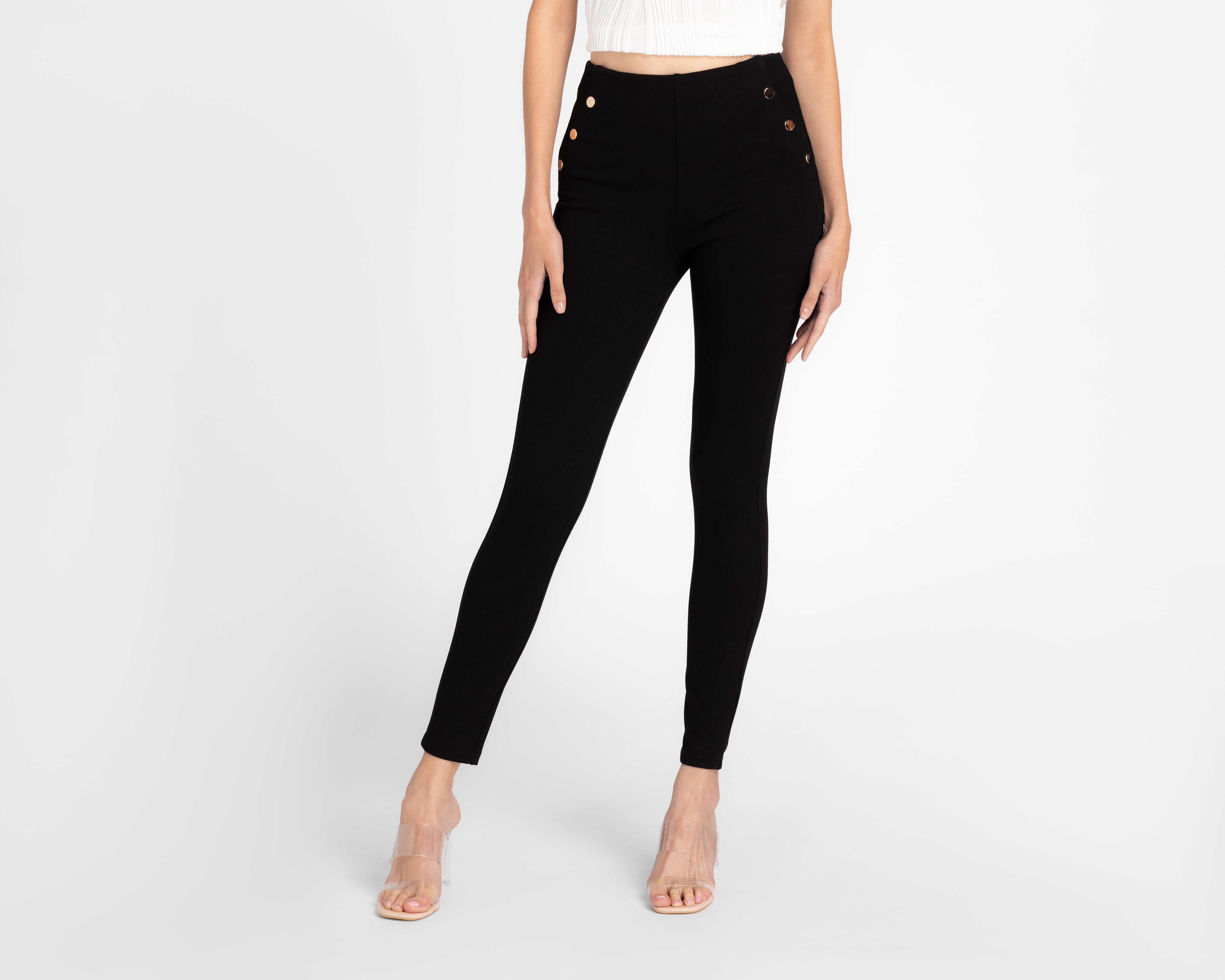 Foto 2 pulgar | Leggins Sahara con Botones