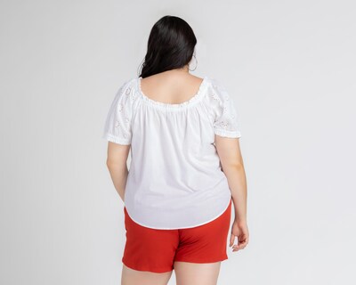 Foto 3 | Blusa Lady Sun Manga Corta Blanca