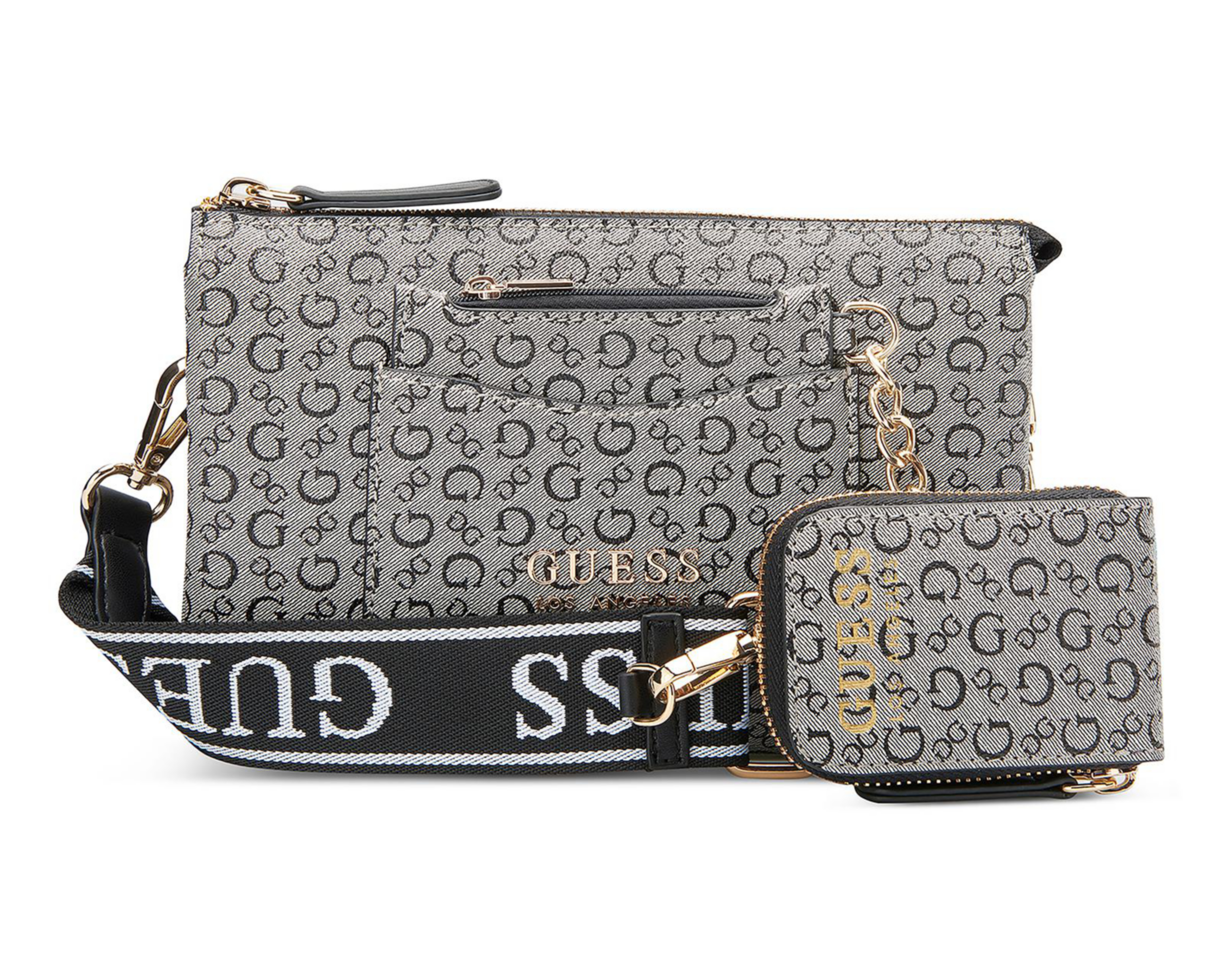Foto 2 | Bolsa Cruzada Guess con Monedero