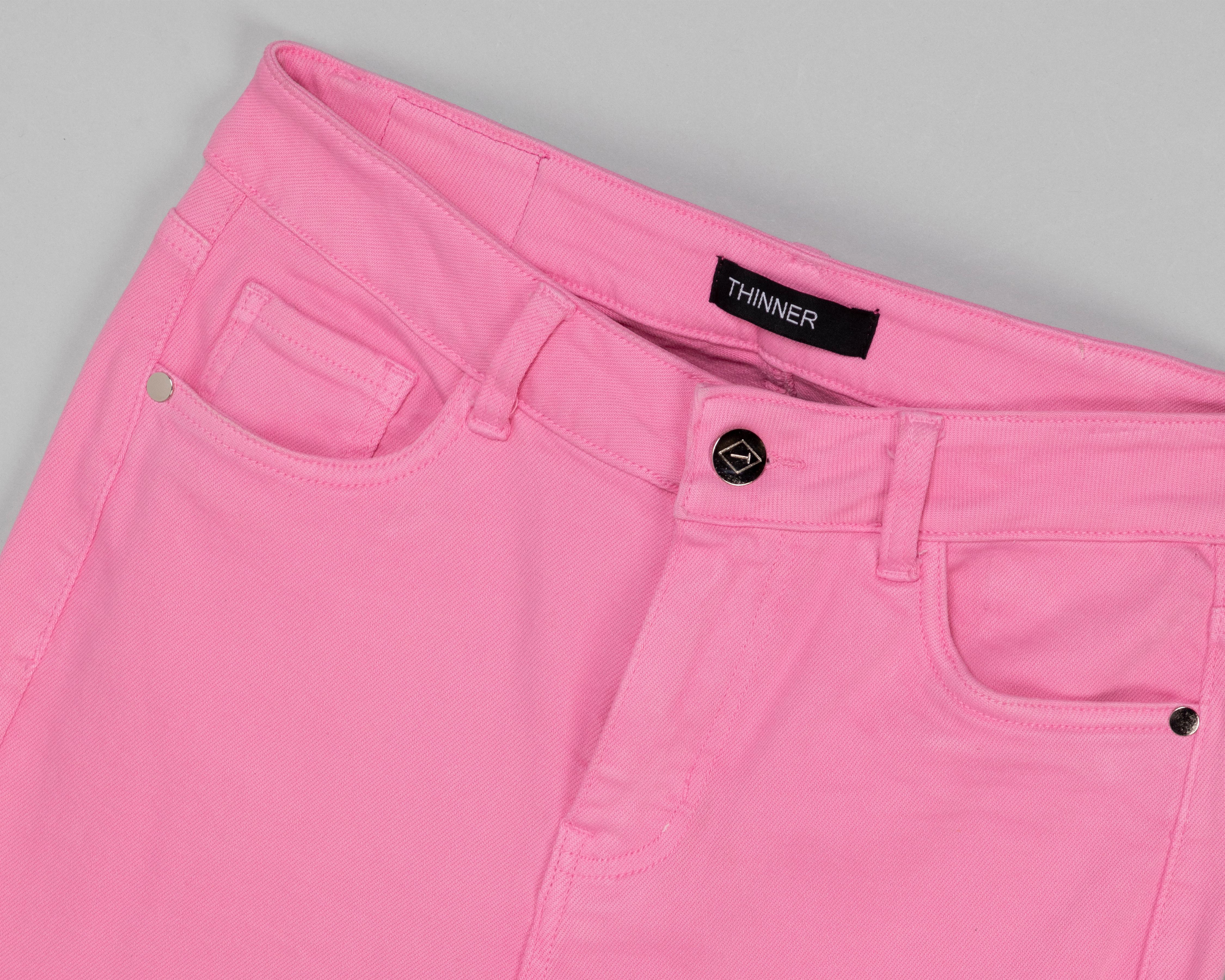 Foto 4 pulgar | Jeans Thinner Flare Rosa