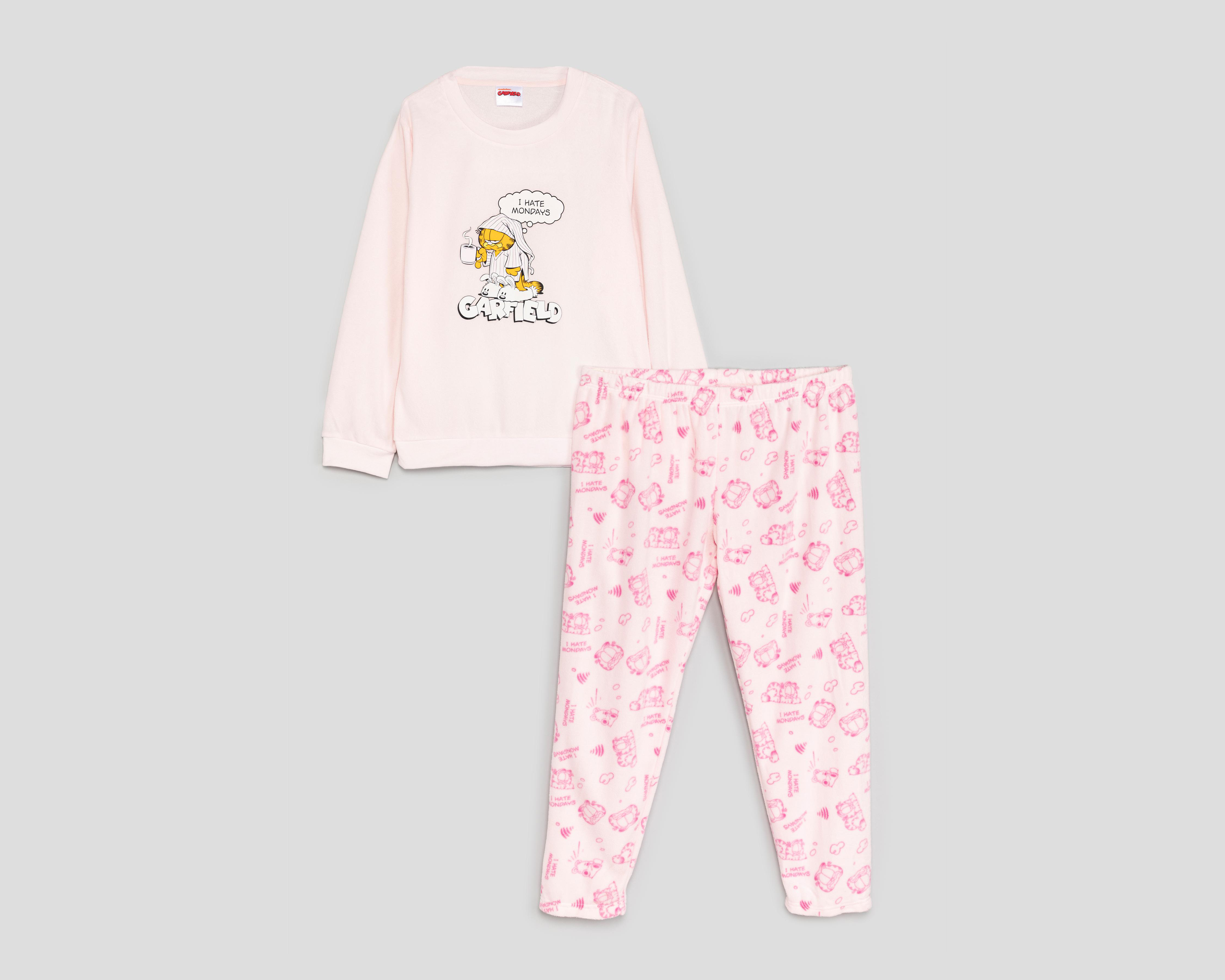 Foto 2 pulgar | Pijama Garfield para Mujer 2 Piezas